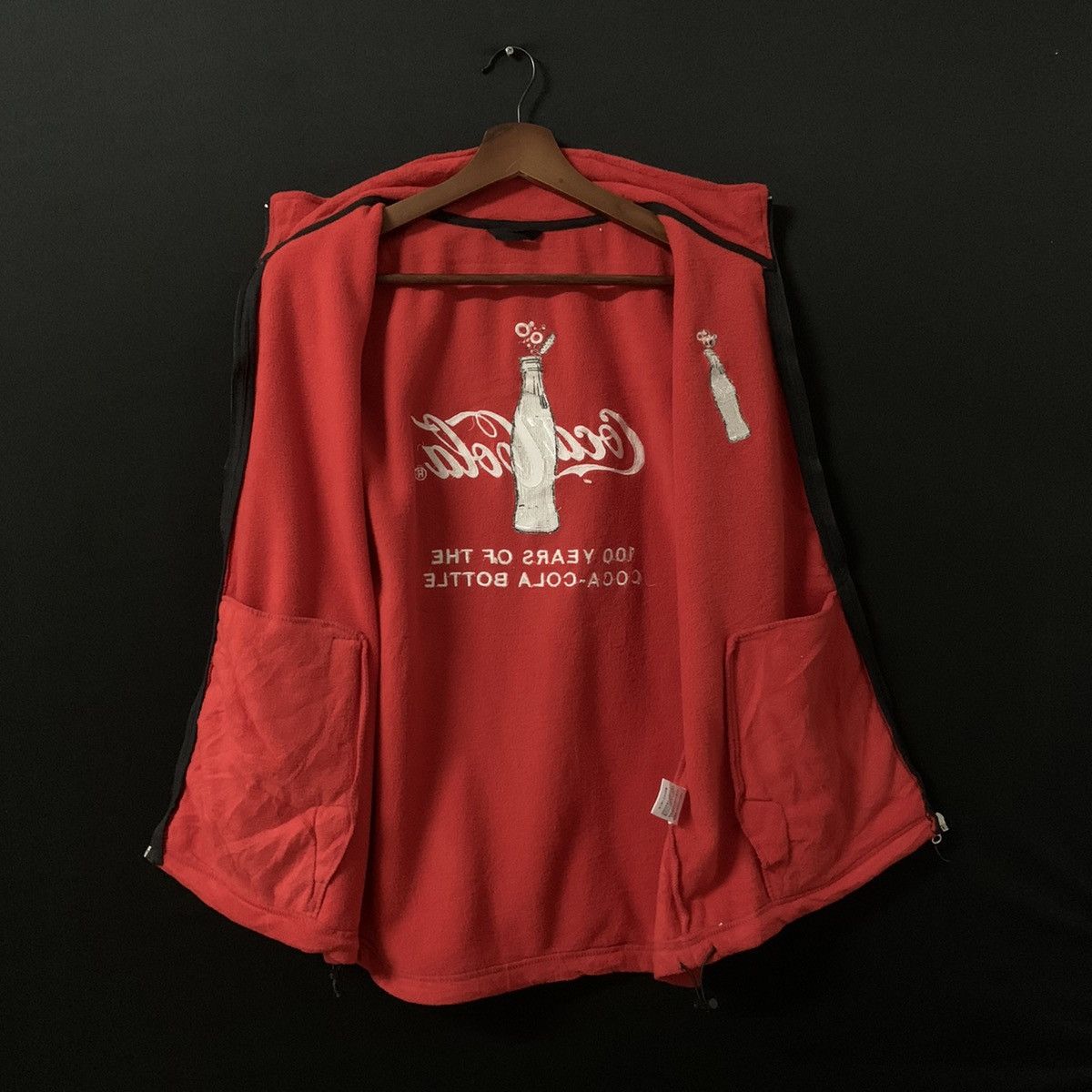 Coca Cola × Vintage Vintage Coca-cola Spell Out Big Logo Zip Ups Vest Size US M / EU 48-50 / 2 - 11 Thumbnail