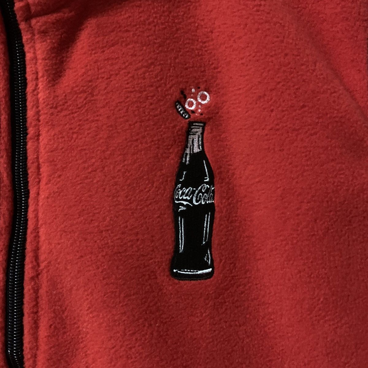 Coca Cola × Vintage Vintage Coca-cola Spell Out Big Logo Zip Ups Vest Size US M / EU 48-50 / 2 - 7 Thumbnail