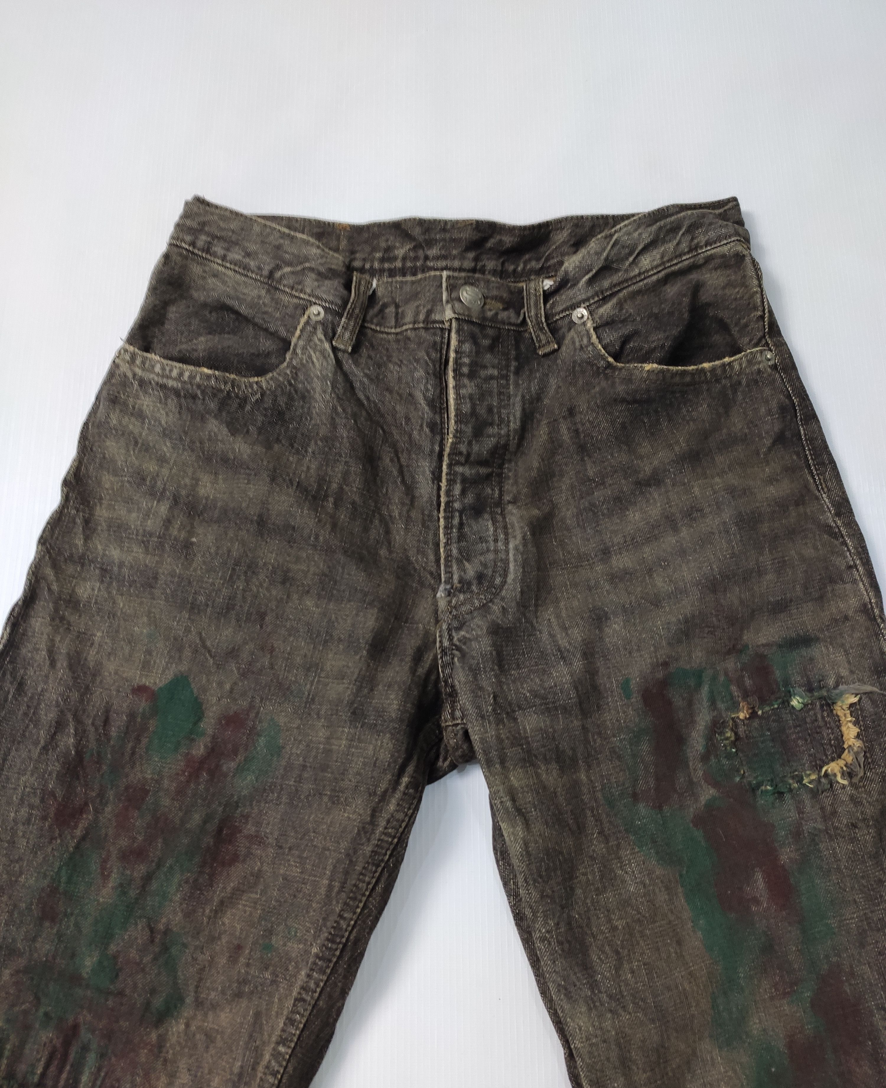 Japanese Brand PPFM Distressed Painter Denim Size US 31 - 6 Thumbnail