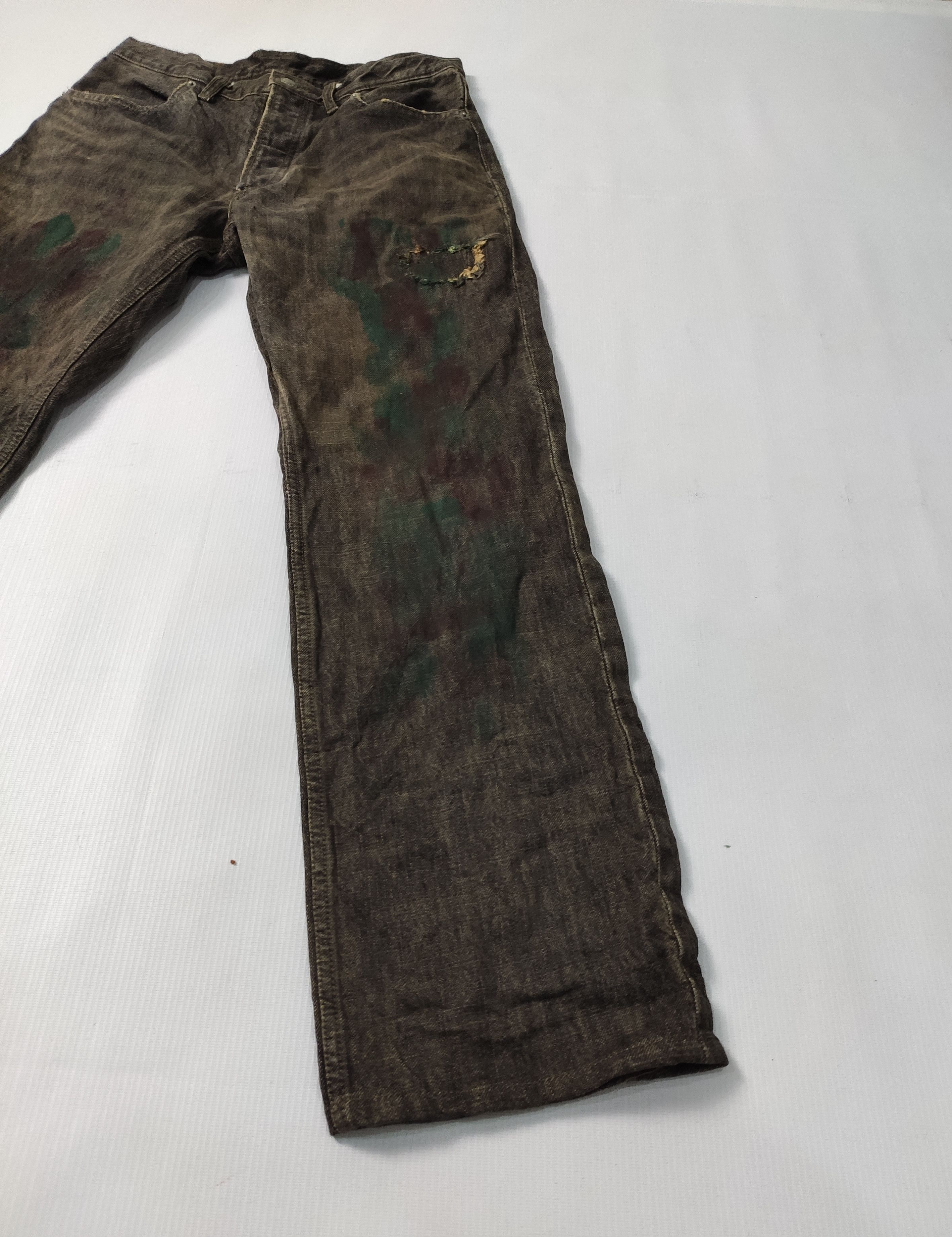 Japanese Brand PPFM Distressed Painter Denim Size US 31 - 8 Thumbnail