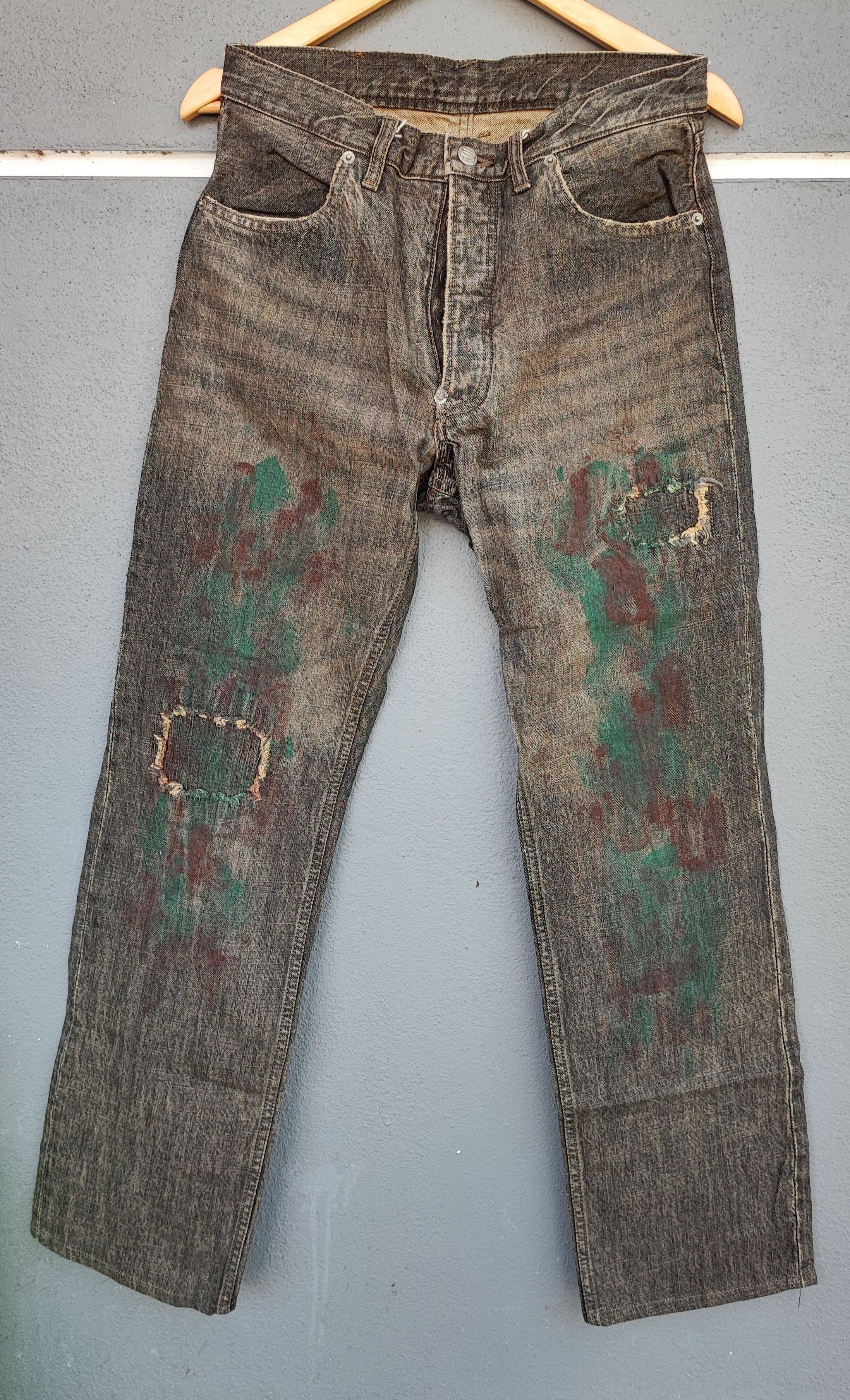 Japanese Brand PPFM Distressed Painter Denim Size US 31 - 1 Thumbnail
