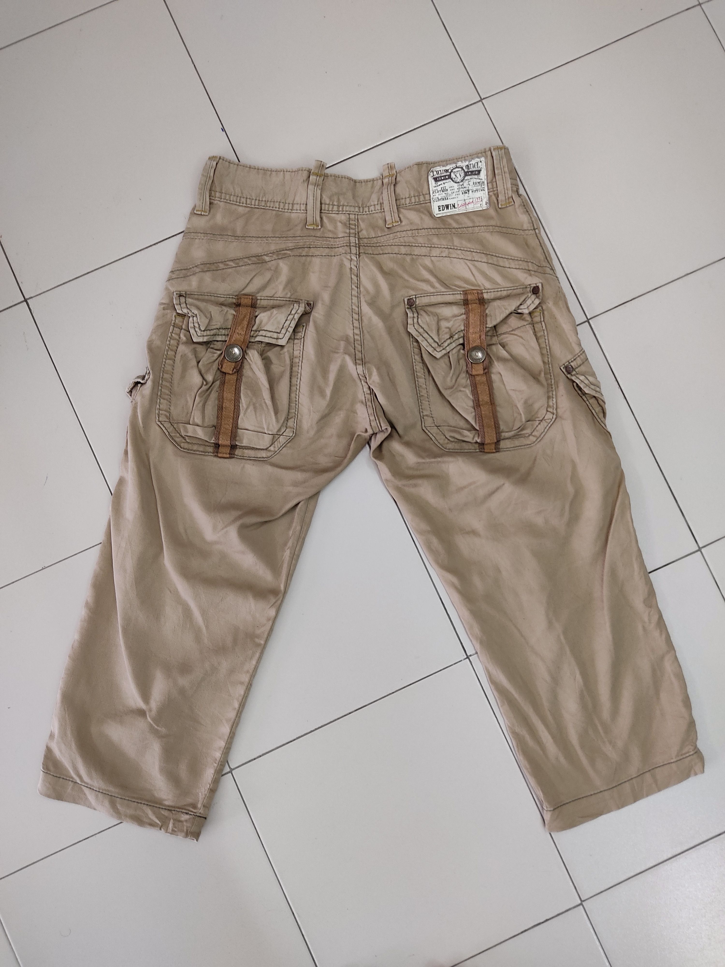 Edwin × Japanese Brand Edwin Multipocket bondage punk style cropped cargo pants Size US 31 - 8 Thumbnail