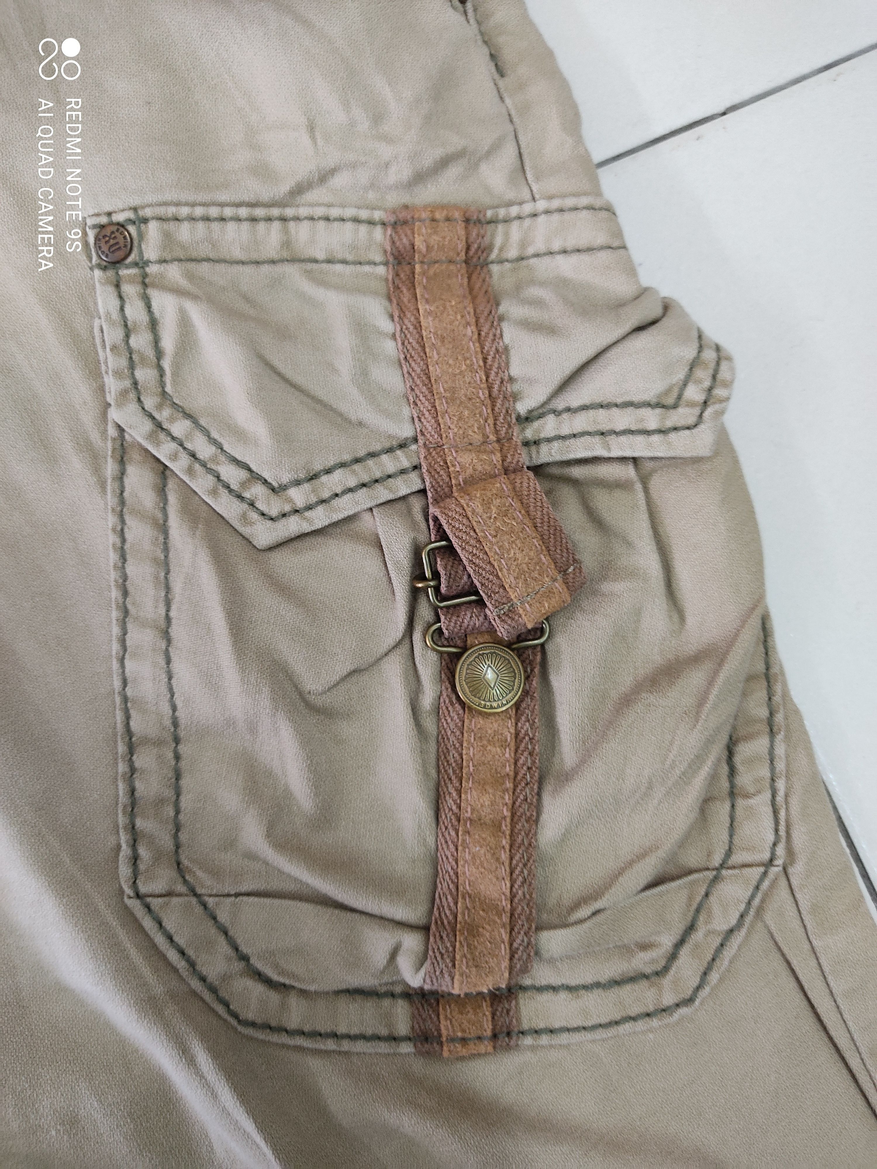 Edwin × Japanese Brand Edwin Multipocket bondage punk style cropped cargo pants Size US 31 - 7 Thumbnail