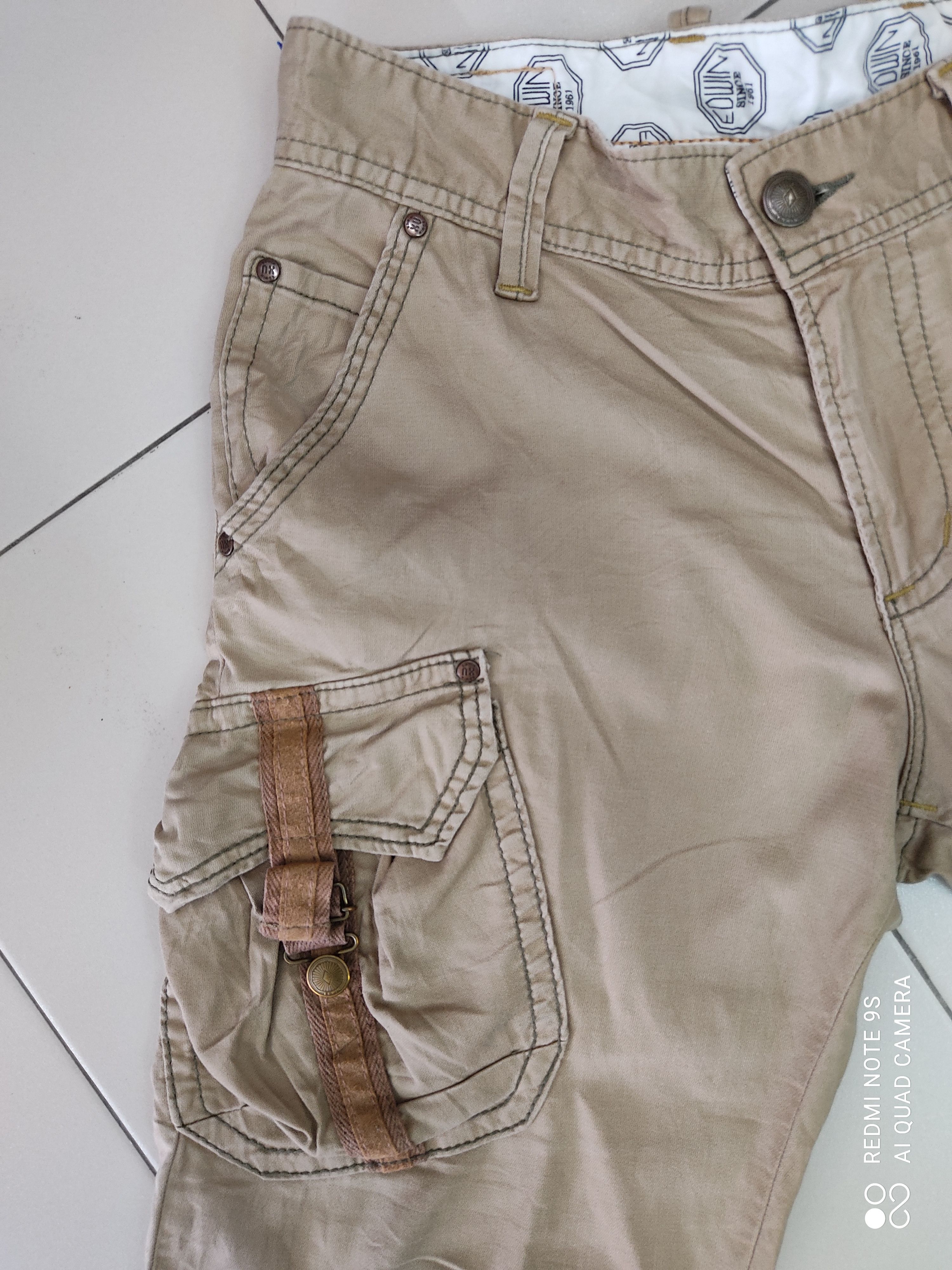 Edwin × Japanese Brand Edwin Multipocket bondage punk style cropped cargo pants Size US 31 - 4 Thumbnail