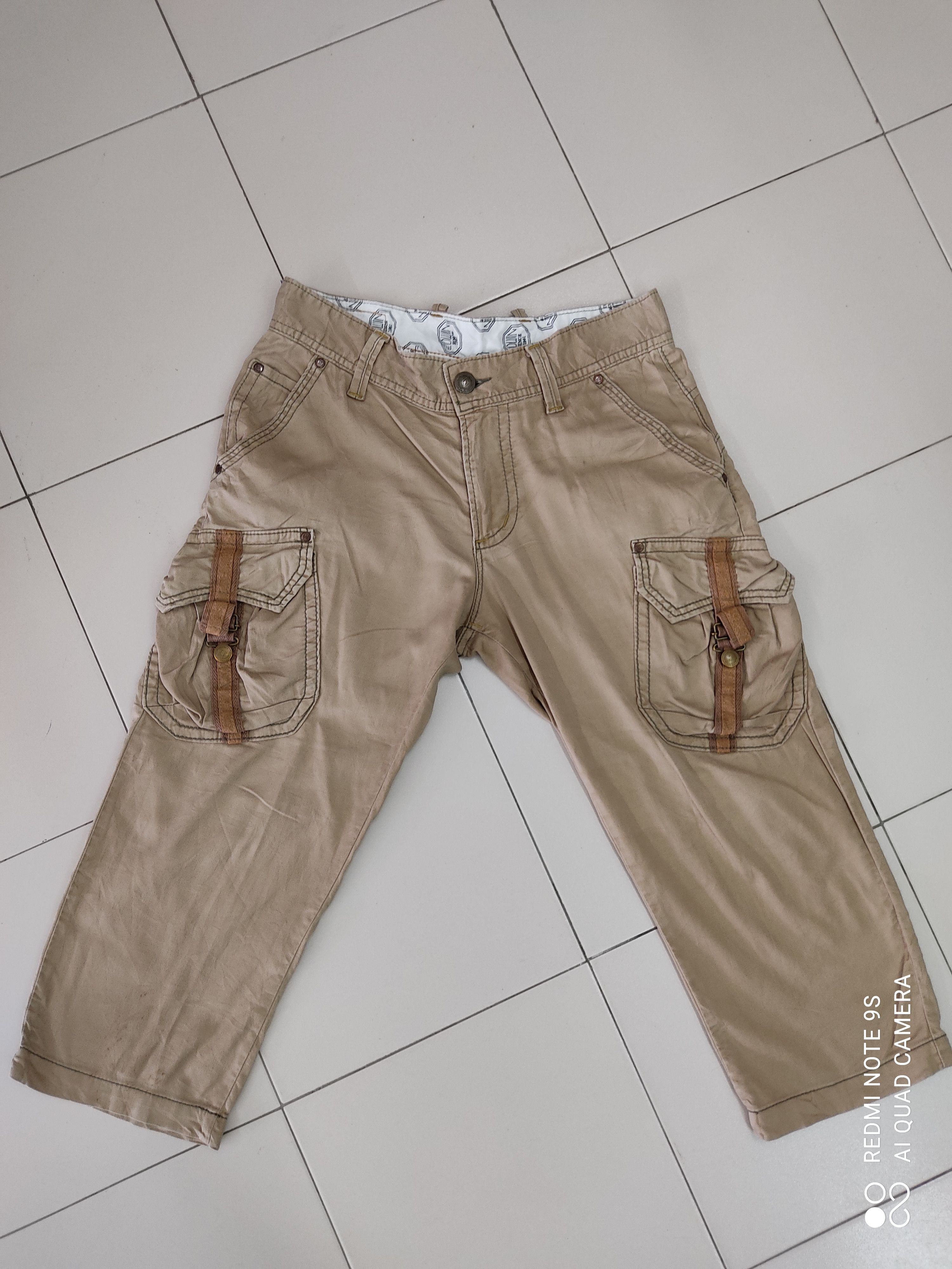 Edwin × Japanese Brand Edwin Multipocket bondage punk style cropped cargo pants Size US 31 - 1 Thumbnail