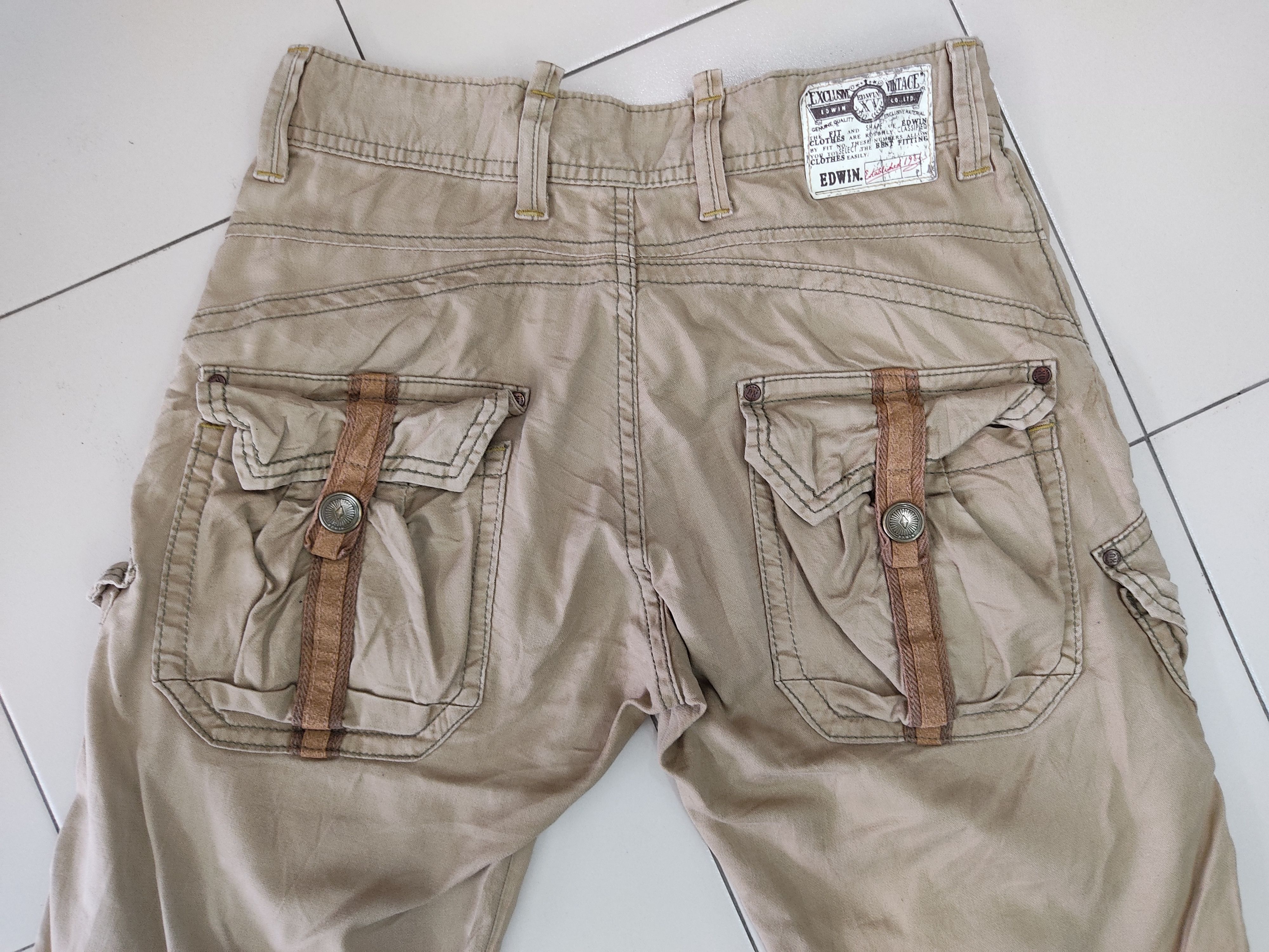 Edwin × Japanese Brand Edwin Multipocket bondage punk style cropped cargo pants Size US 31 - 9 Thumbnail