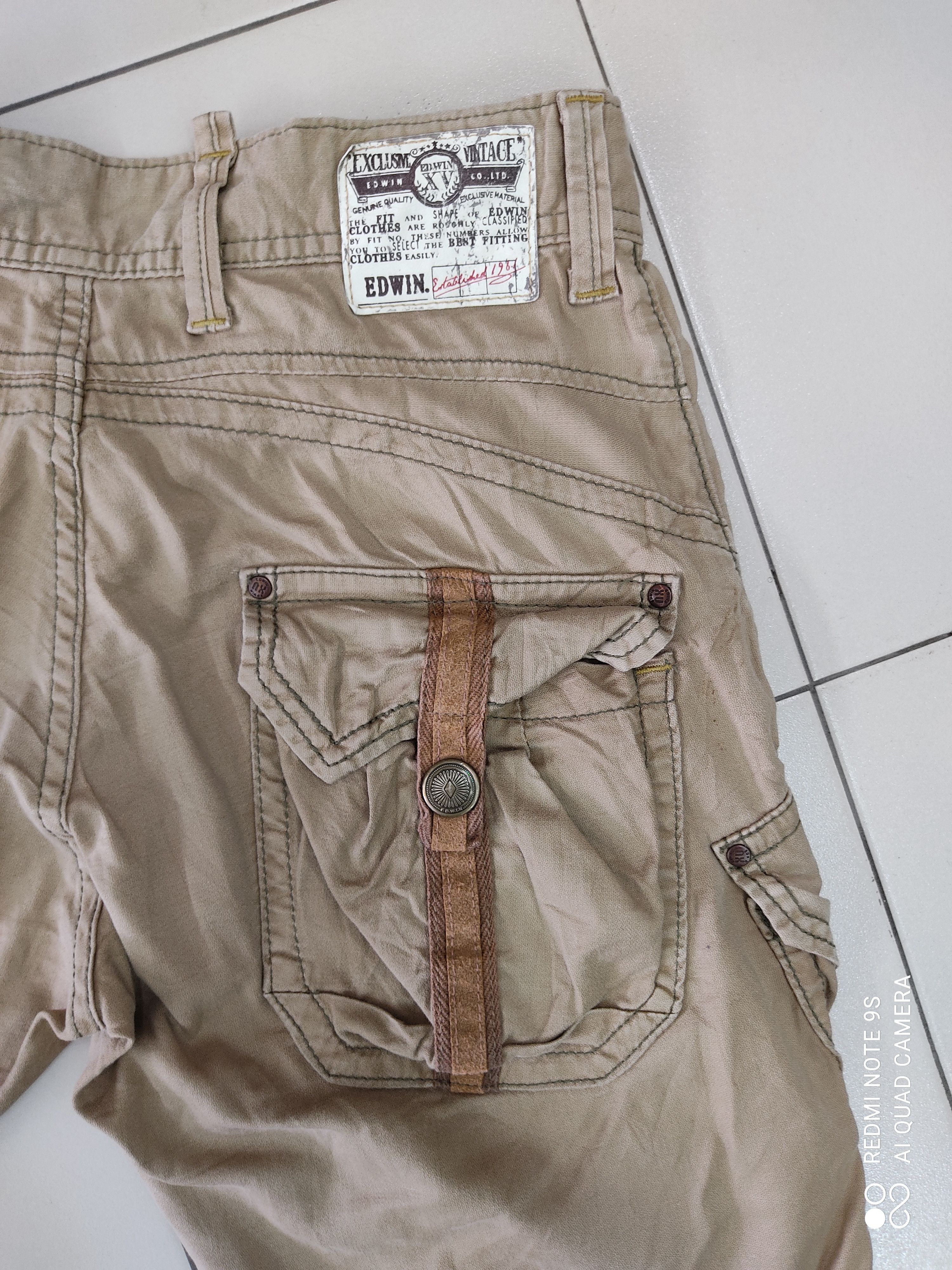 Edwin × Japanese Brand Edwin Multipocket bondage punk style cropped cargo pants Size US 31 - 10 Thumbnail
