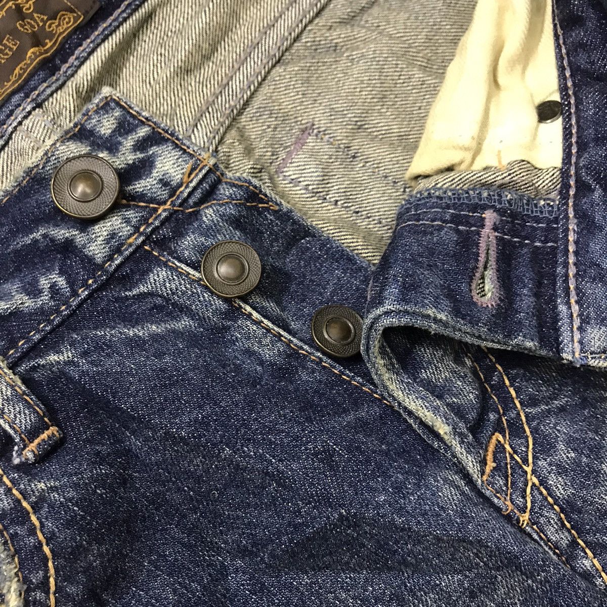 GOA Japanese Brand GOA Denim Selvedge Jeans Distressed Size US 30 / EU 46 - 24 Thumbnail