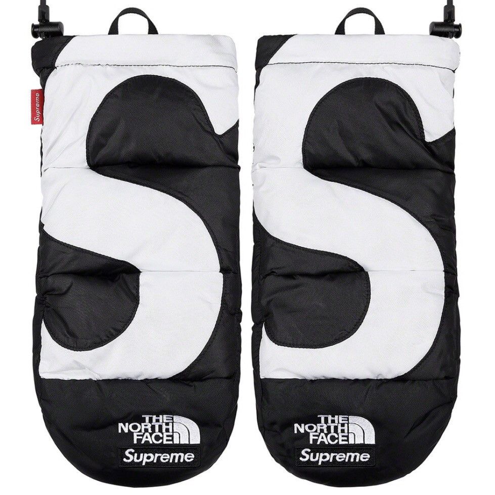 Supreme The North Face S Logo Nuptse Mitts Black