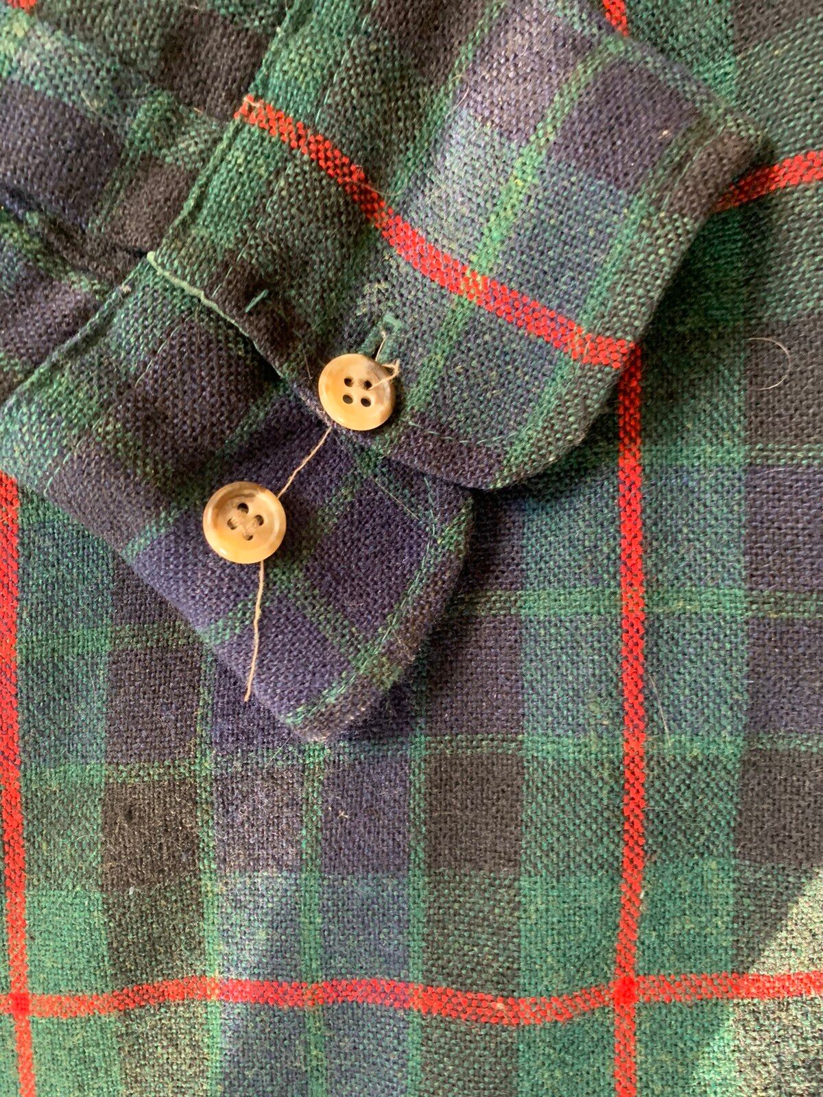 Vintage Green Plaid Shirt Jacket with Lining Size US L / EU 52-54 / 3 - 3 Thumbnail