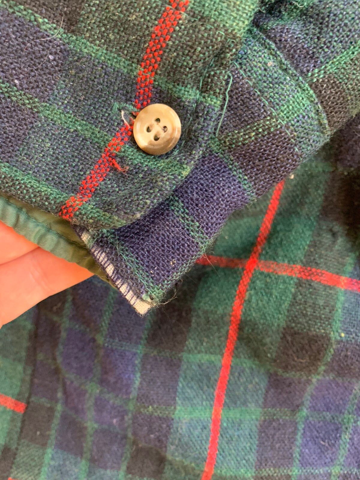Vintage Green Plaid Shirt Jacket with Lining Size US L / EU 52-54 / 3 - 7 Thumbnail