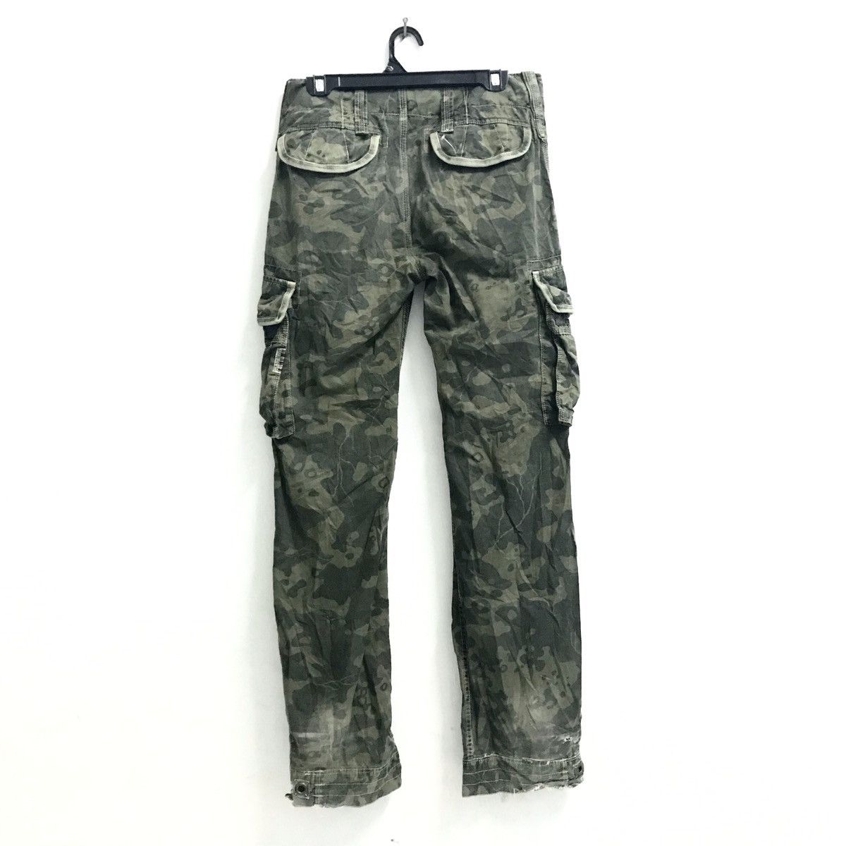 Authentic Distressed Denim Camo Cargo Pants by 291295 Homme - Main Image
