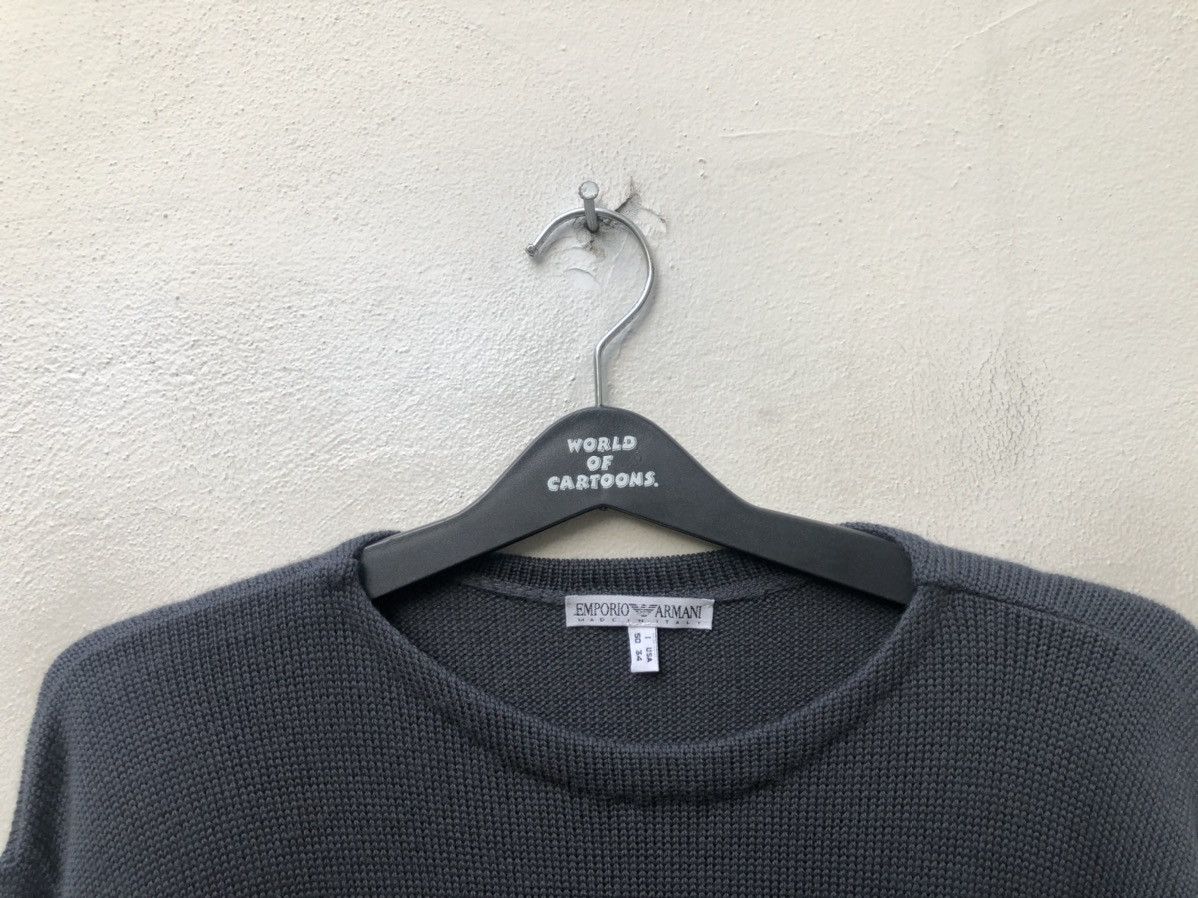 Emporio Armani × Vintage Vintage 90s Emporio Armani Italy Spell Out Knitwear Sweater Size US L / EU 52-54 / 3 - 2 Thumbnail