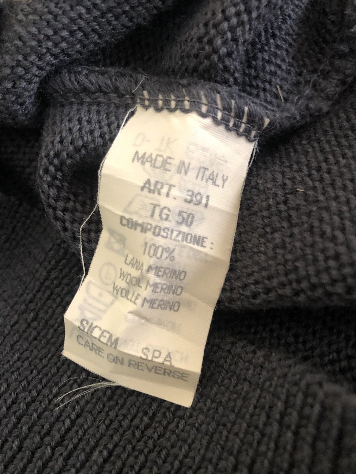Emporio Armani × Vintage Vintage 90s Emporio Armani Italy Spell Out Knitwear Sweater Size US L / EU 52-54 / 3 - 10 Thumbnail