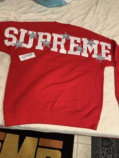 Supreme Stars Crewneck Red | Grailed