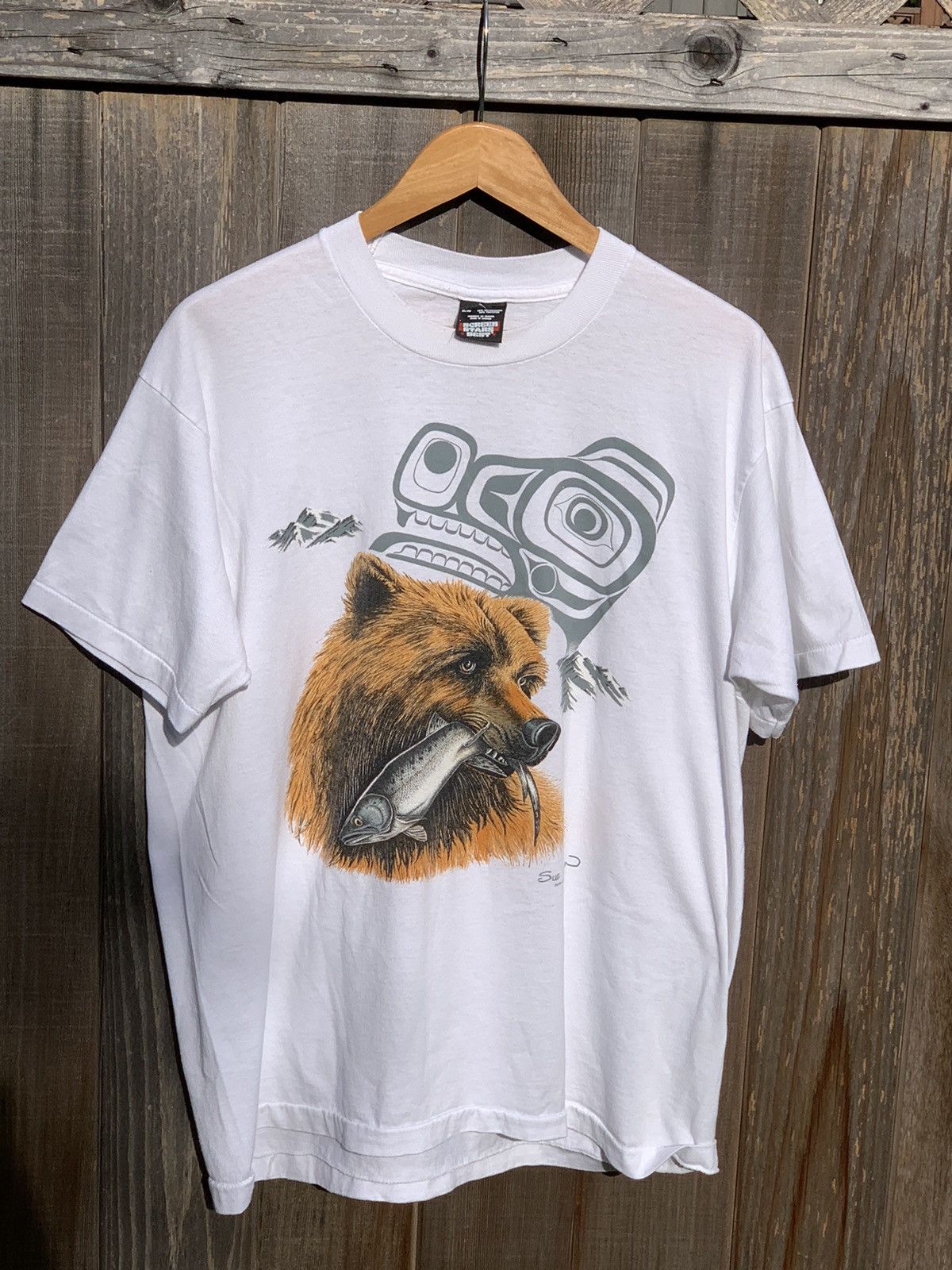 Vintage 80’s Single Stitch Grizzly Bear Graphic | Grailed