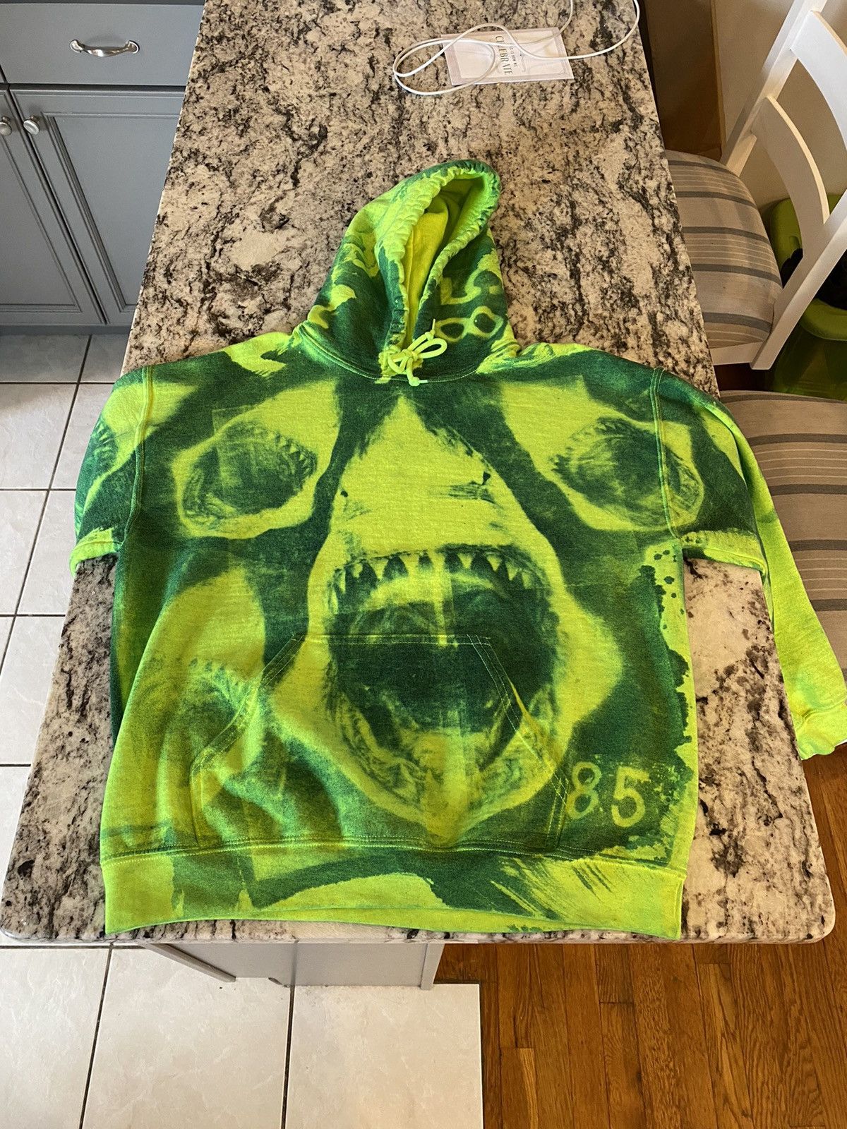 Asap Rocky × Designer × Streetwear 85 Eldridge Neon Green Shark Hoodie |  Grailed