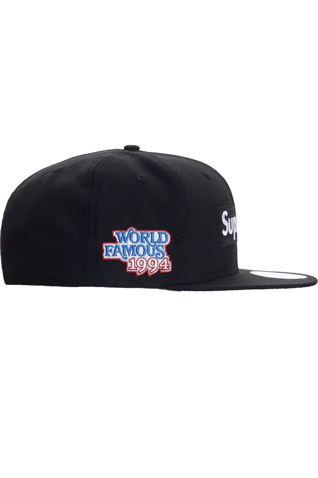 Supreme Supreme World Famous Box Logo New Era Hat Black (SIZE 7 5/8) |  Grailed