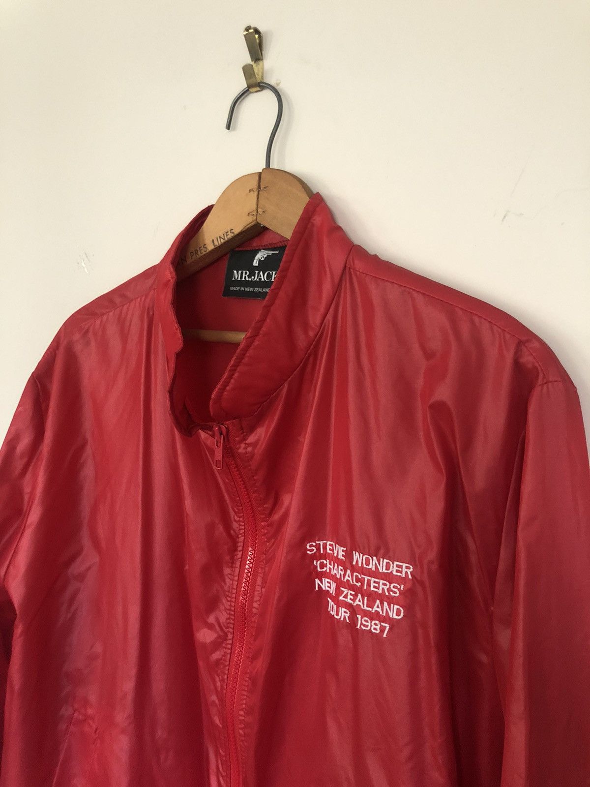 Band Tees × Rap Tees Stevie Wonder 1987 New Zealand Band Tour Windbreaker Size US L / EU 52-54 / 3 - 5 Thumbnail