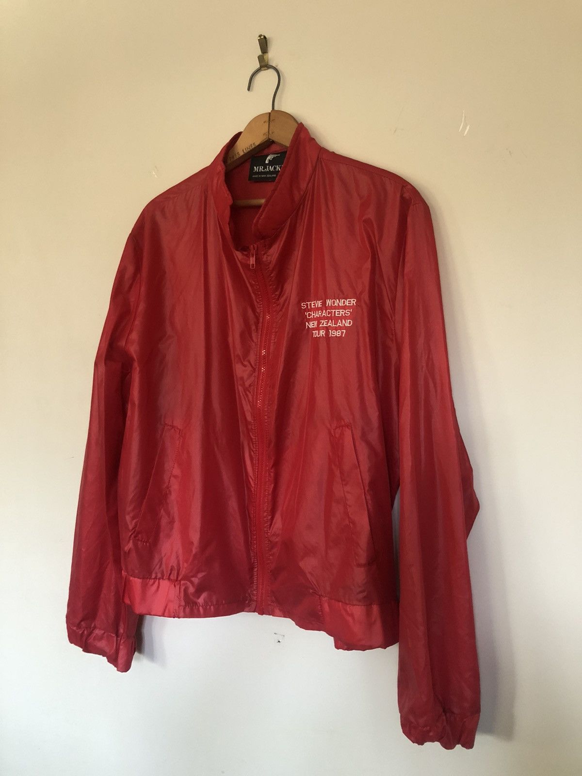 Band Tees × Rap Tees Stevie Wonder 1987 New Zealand Band Tour Windbreaker Size US L / EU 52-54 / 3 - 4 Thumbnail