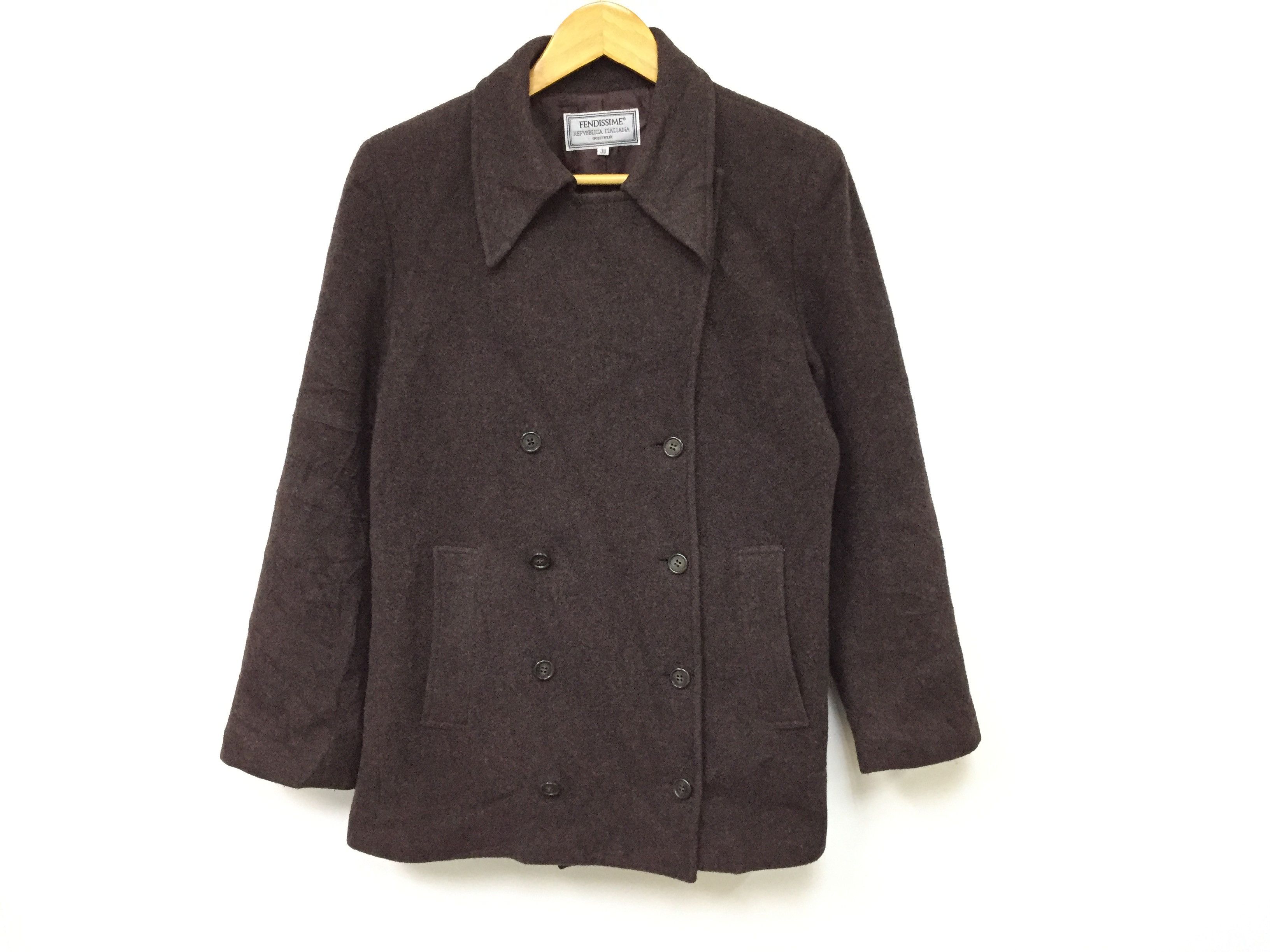 Fendi Fendissime by FENDI Asymmetrical Wool jacket luxury Size L / US 10 / IT 46 - 2 Thumbnail