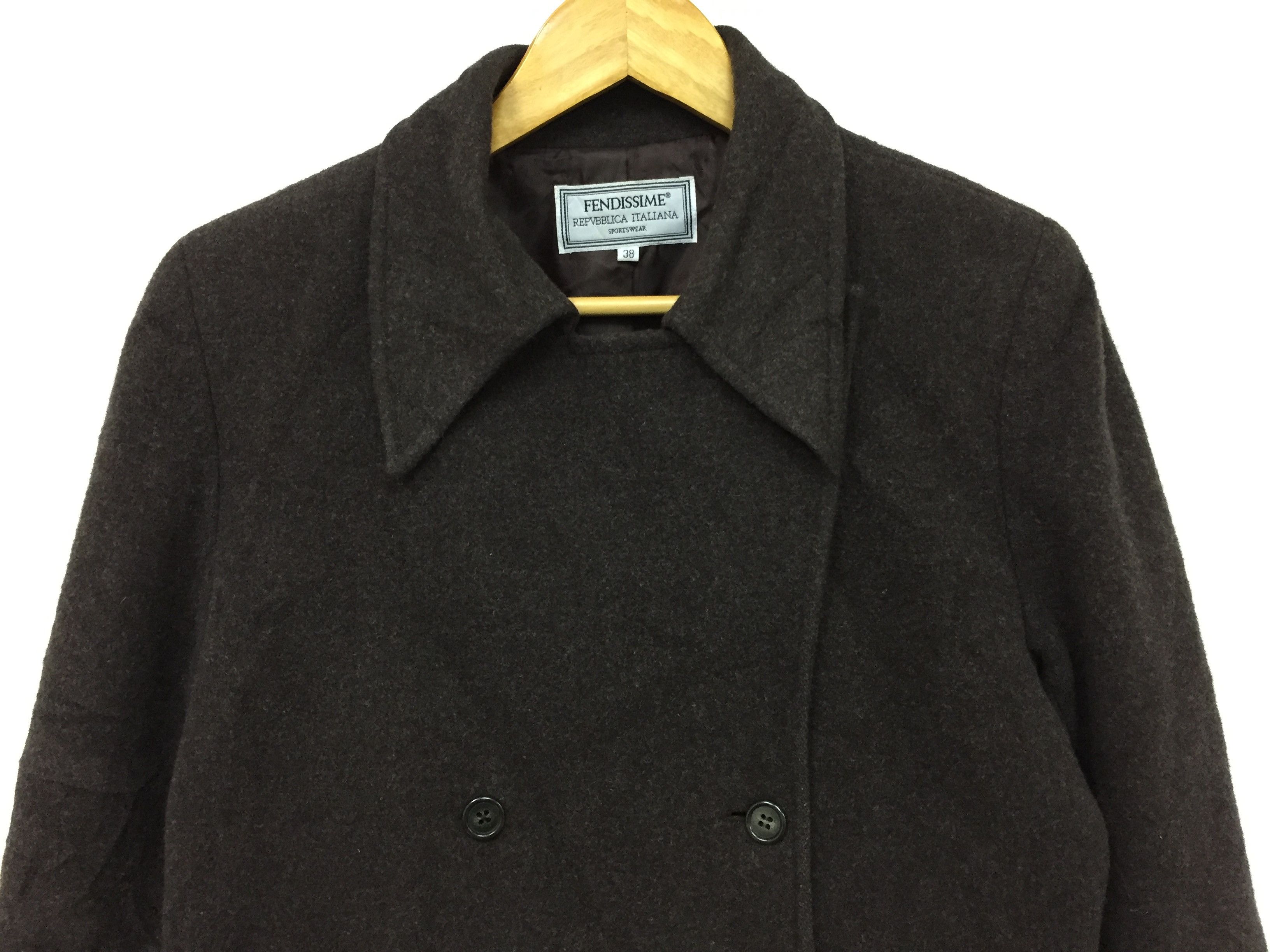 Fendi Fendissime by FENDI Asymmetrical Wool jacket luxury Size L / US 10 / IT 46 - 3 Thumbnail