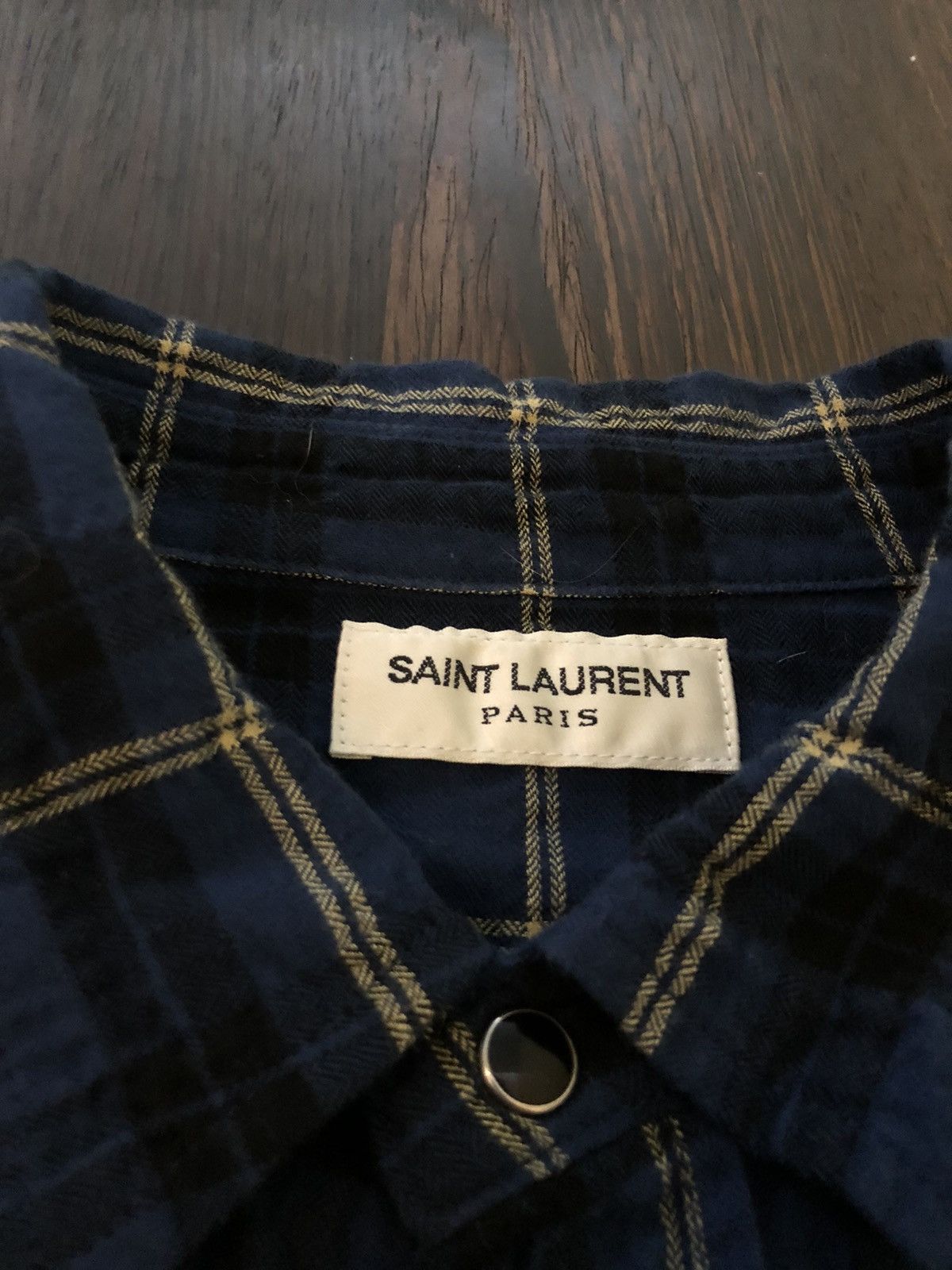 Saint Laurent Paris Saint Laurent Flannel Shirt Size US S / EU 44-46 / 1 - 3 Thumbnail