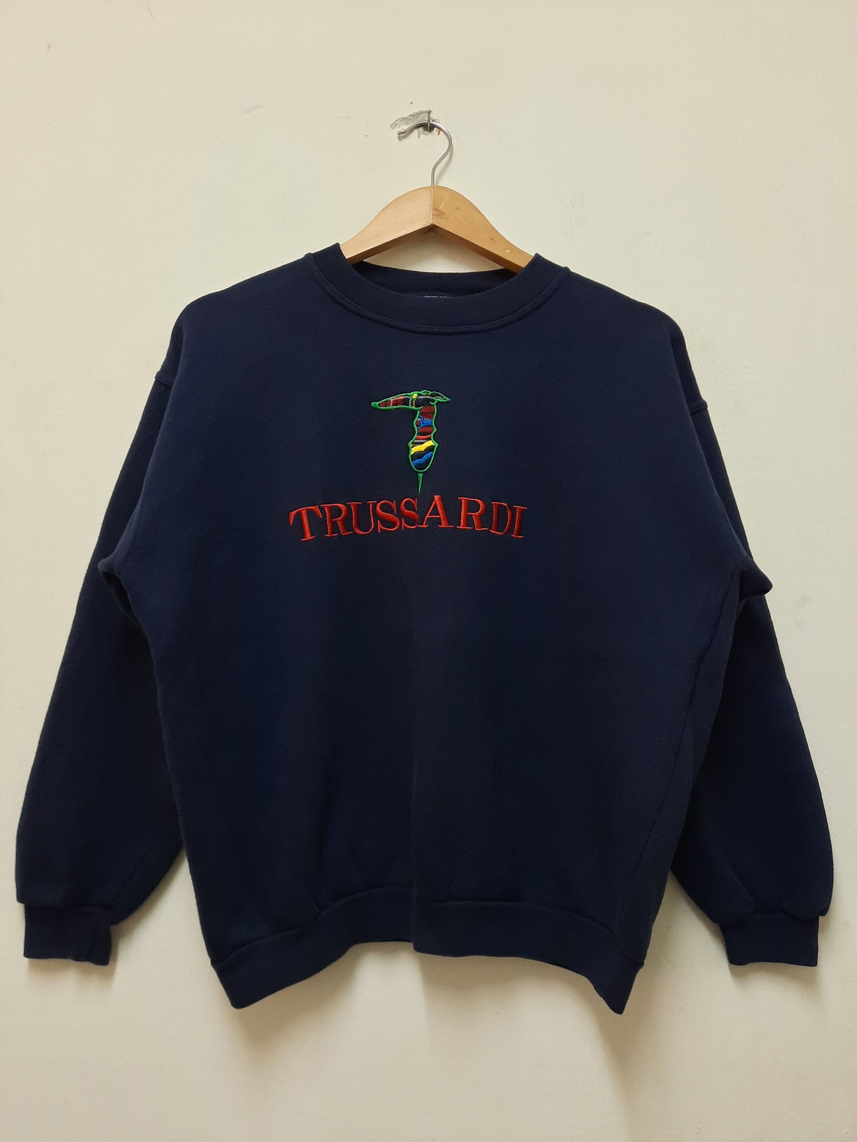 Trussardi VINTAGE TRUSSARDI SWEATSHIRT CROPPED Size US S / EU 44-46 / 1 - 1 Thumbnail