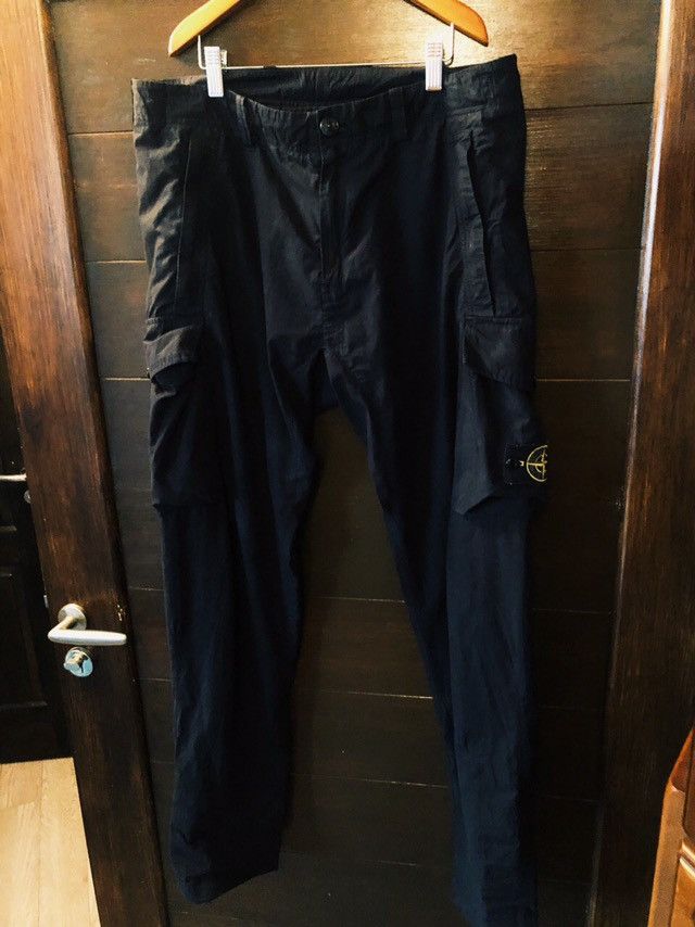 Pre-owned Stone Island Ghost Piece Cargo Trousers Pants In Black