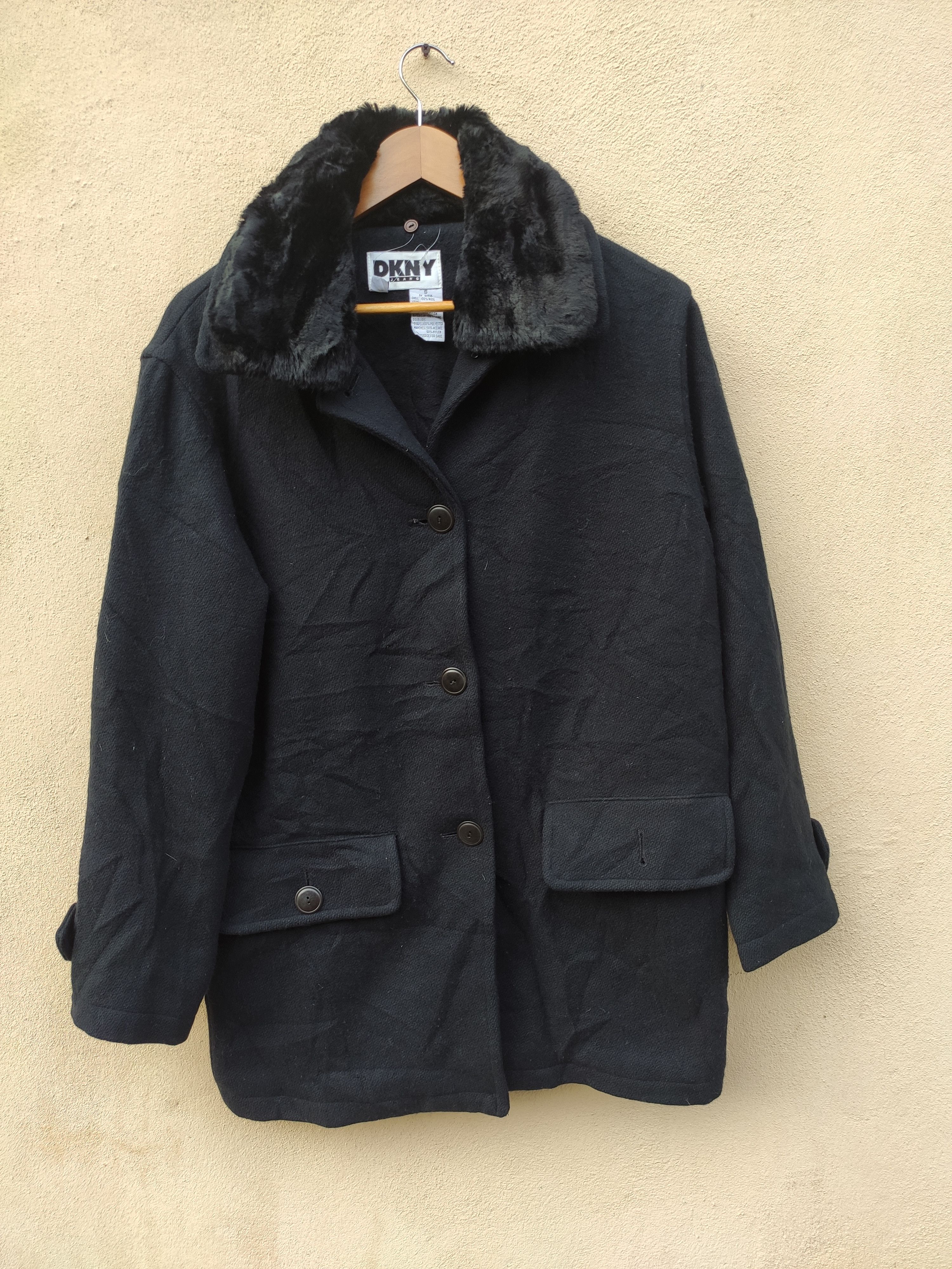 DKNY DKNY Jacket wool Donna Karan New York fur jacket Size US S / EU 44-46 / 1 - 1 Thumbnail