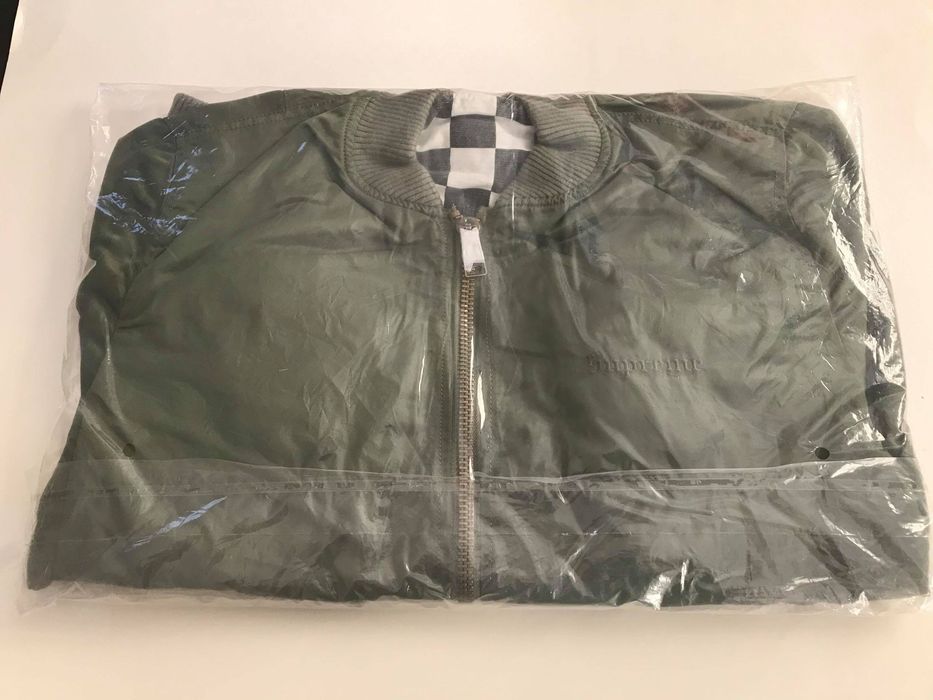 Supreme Reversible Checkered MA 1 Bomber | Grailed