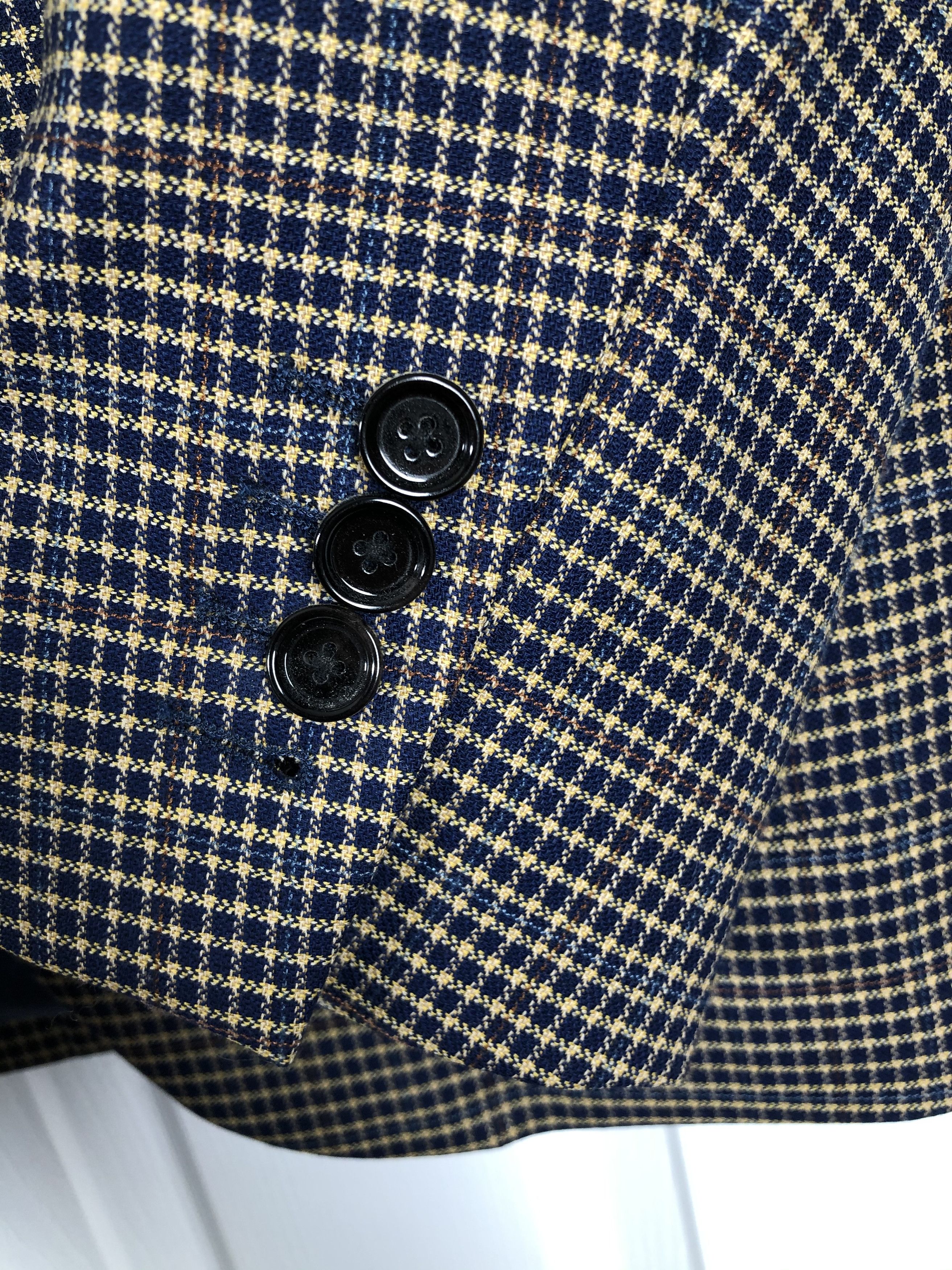Indochino Navy Check Blazer