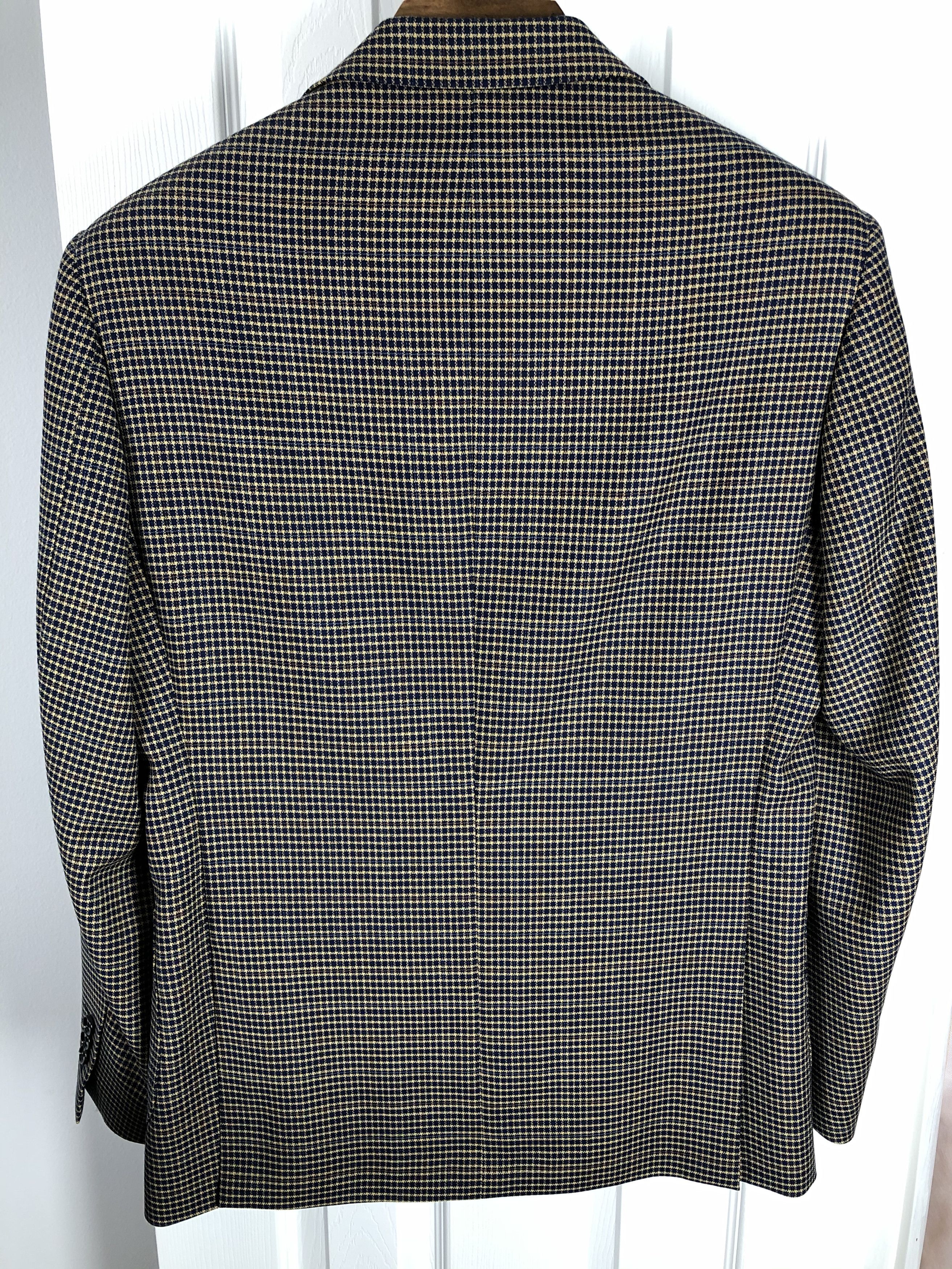 Indochino Navy Check Blazer