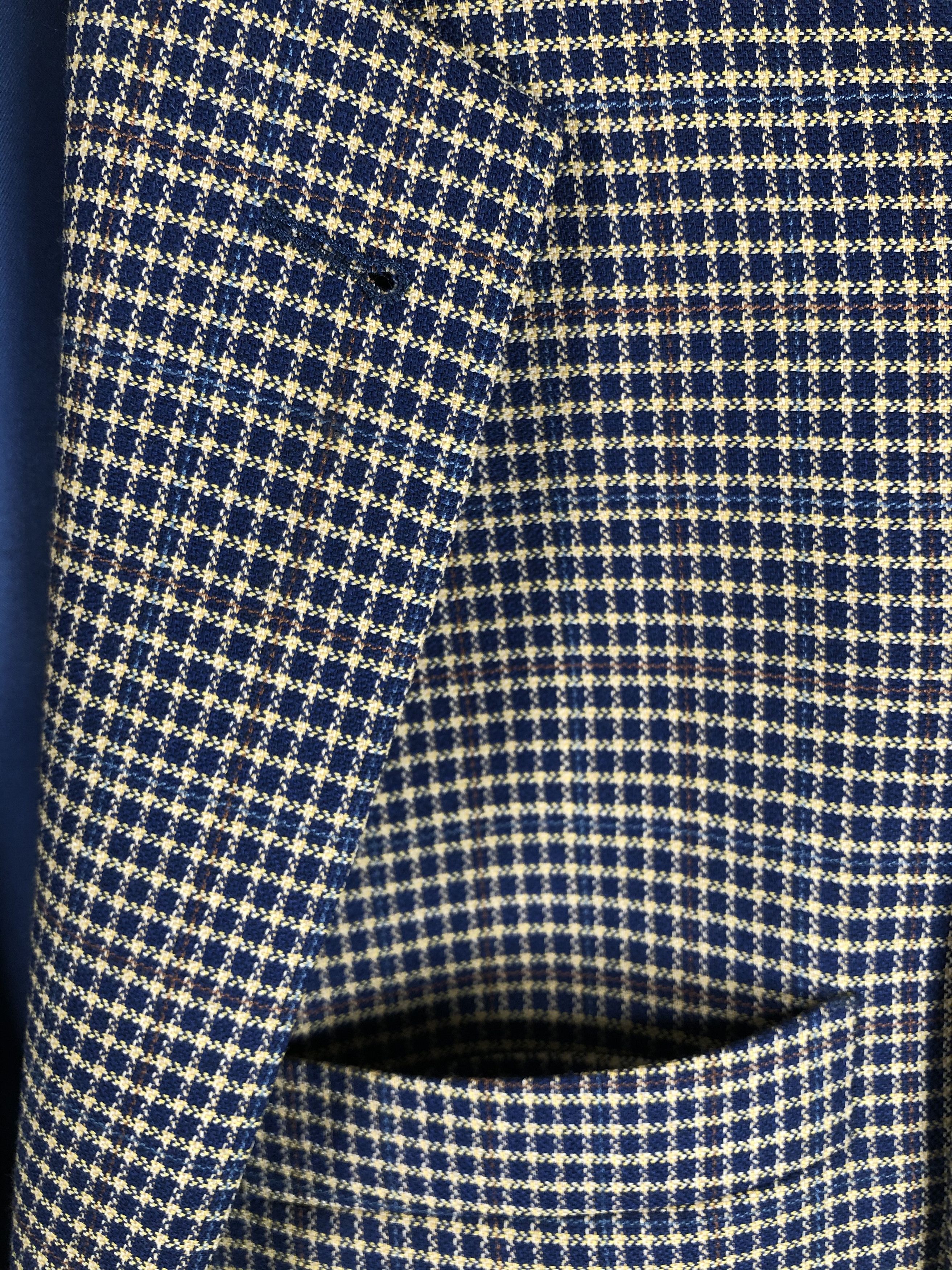 Indochino Navy Check Blazer