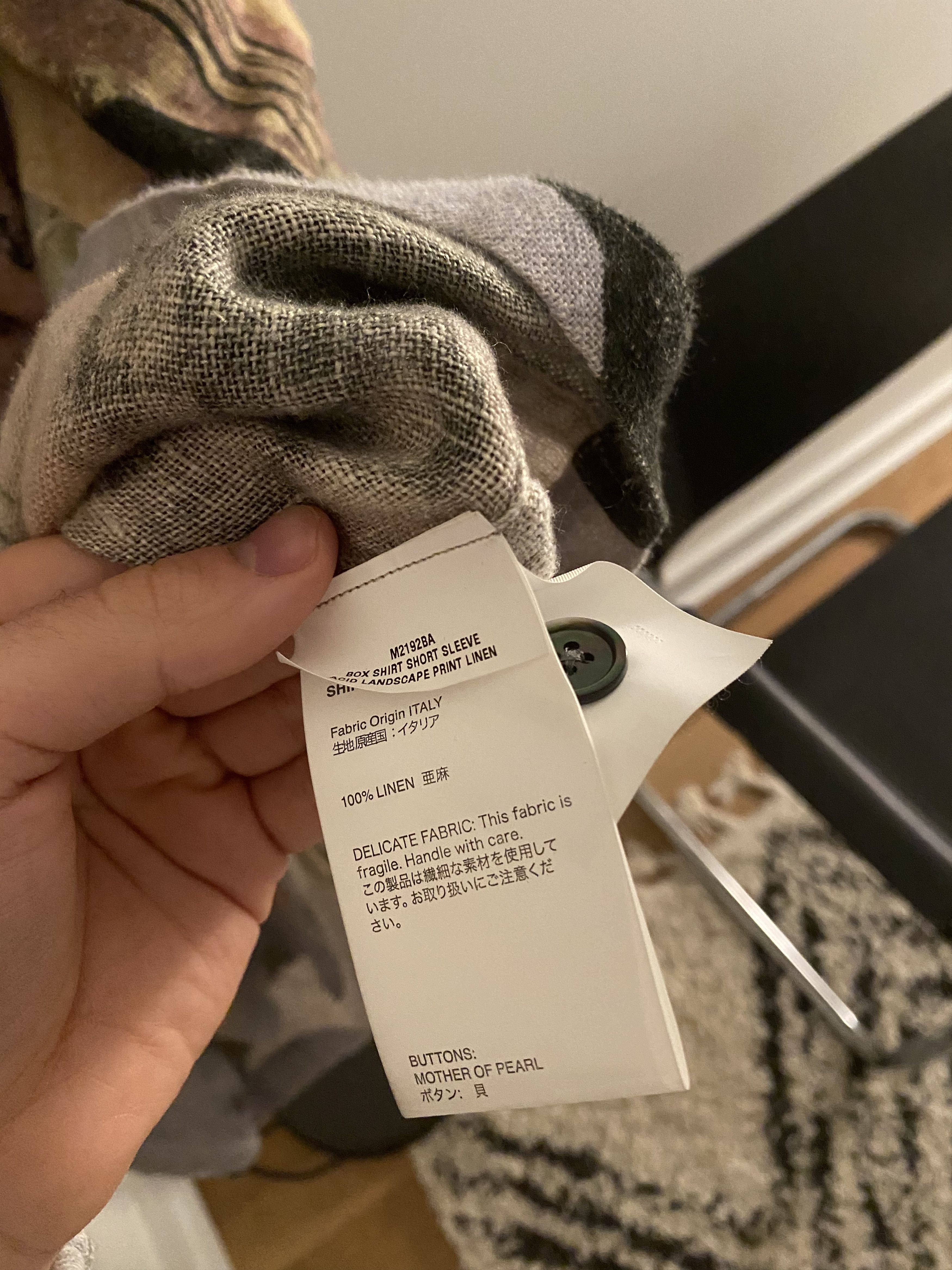 Our Legacy Our Legacy Acid Landscape Boxy Linen Shirt Size US M / EU 48-50 / 2 - 4 Thumbnail