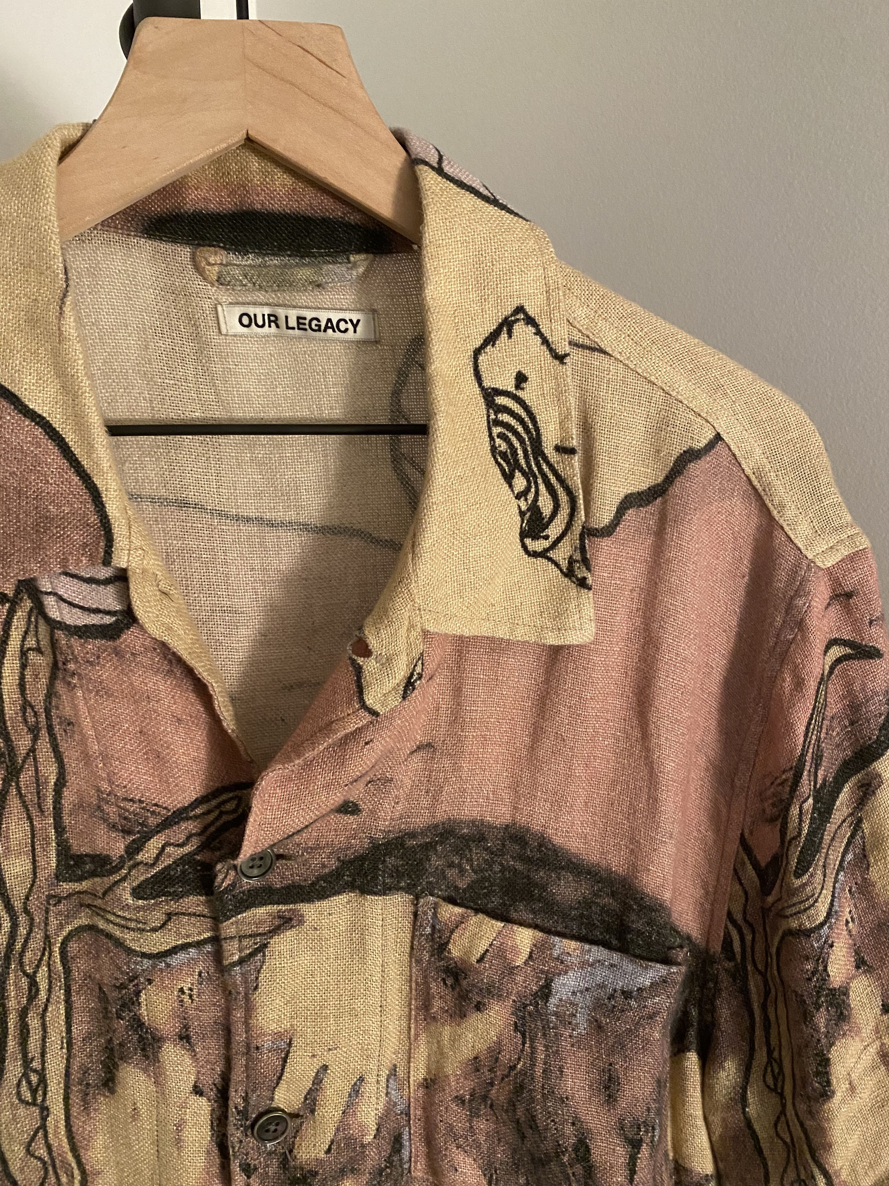 Our Legacy Our Legacy Acid Landscape Boxy Linen Shirt Size US M / EU 48-50 / 2 - 3 Thumbnail