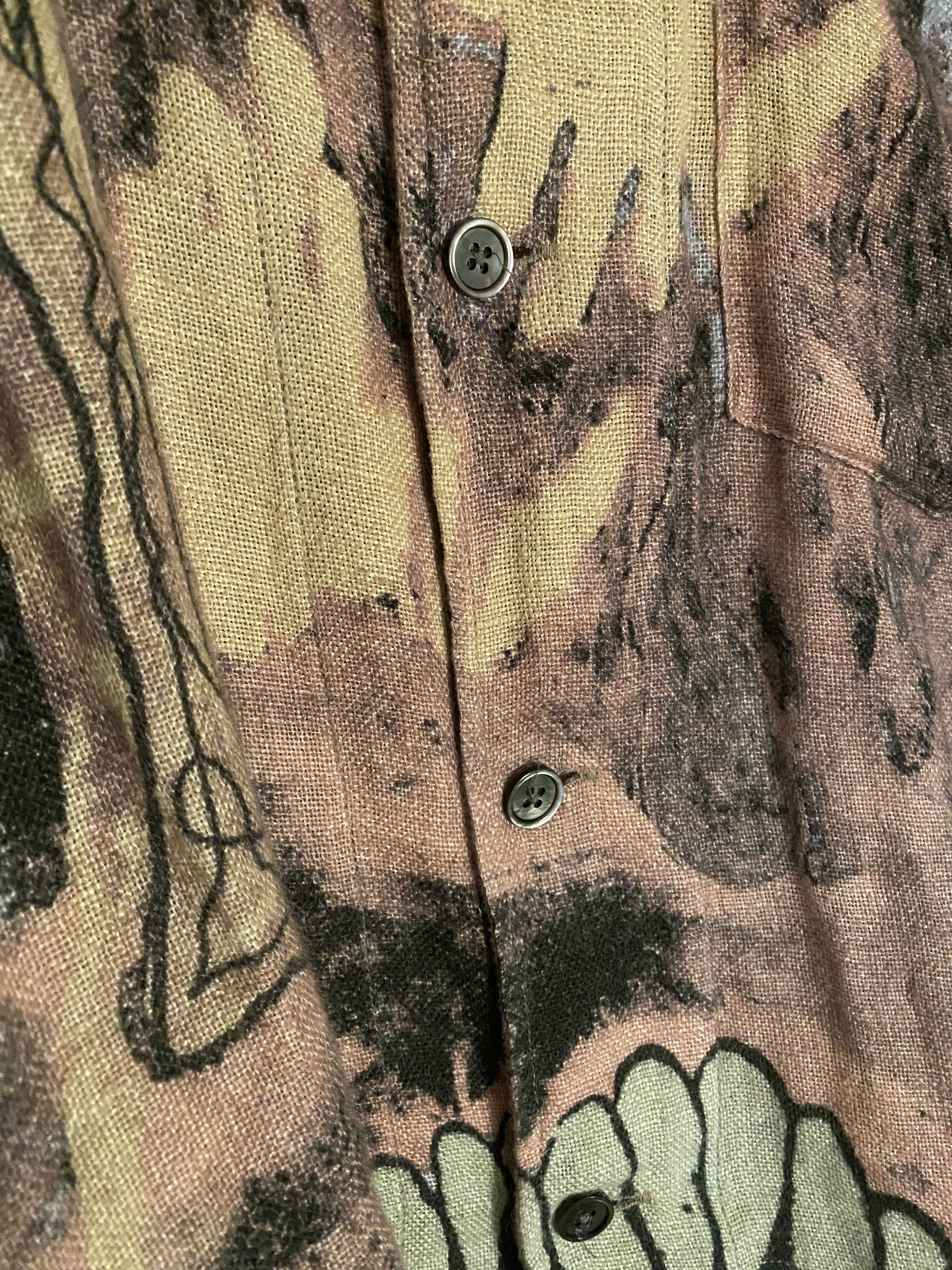 Our Legacy Our Legacy Acid Landscape Boxy Linen Shirt Size US M / EU 48-50 / 2 - 6 Thumbnail
