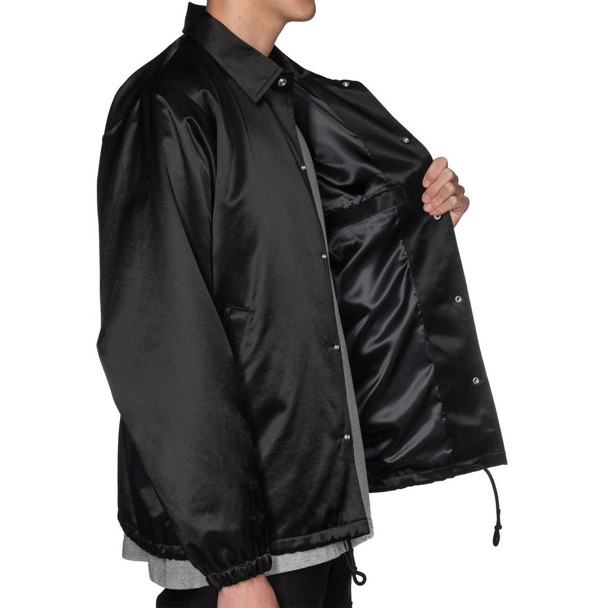 Wtaps WTAPS Greasers / Coaches Raco Satin Black Jacket Size US M / EU 48-50 / 2 - 6 Thumbnail