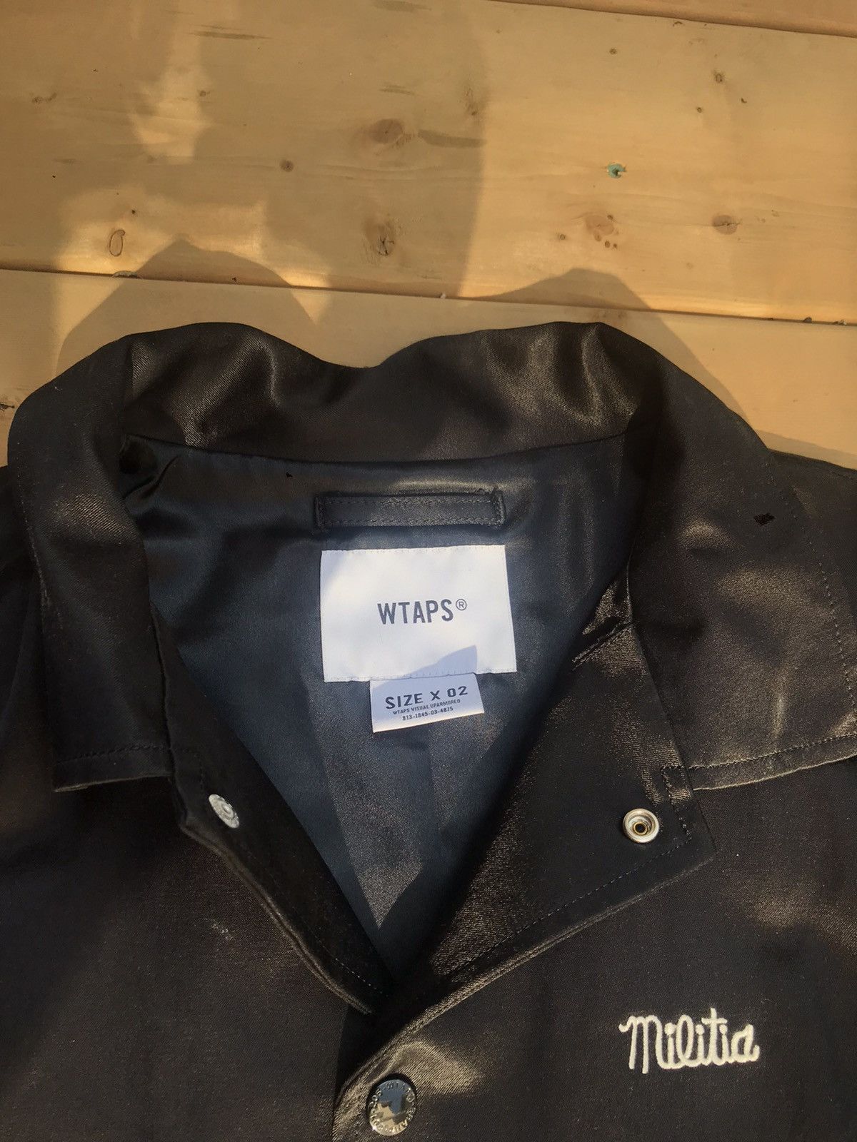 Wtaps WTAPS Greasers / Coaches Raco Satin Black Jacket Size US M / EU 48-50 / 2 - 3 Thumbnail