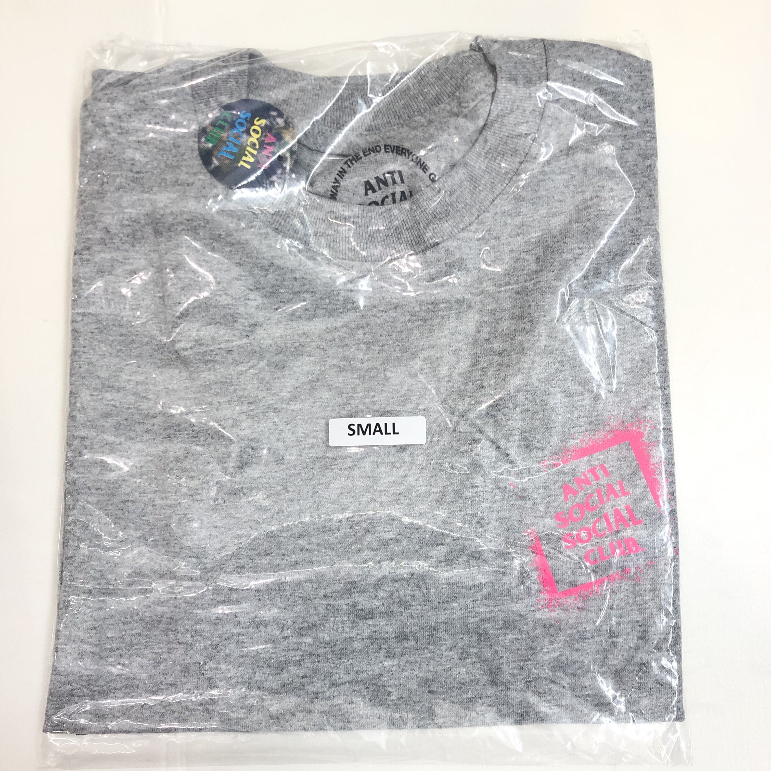 Anti Social Social Club DS Pink ASSC Toy Grey Tee Bape FTP FOG CDG KITH KAWS VLONE Size US S / EU 44-46 / 1 - 2 Thumbnail