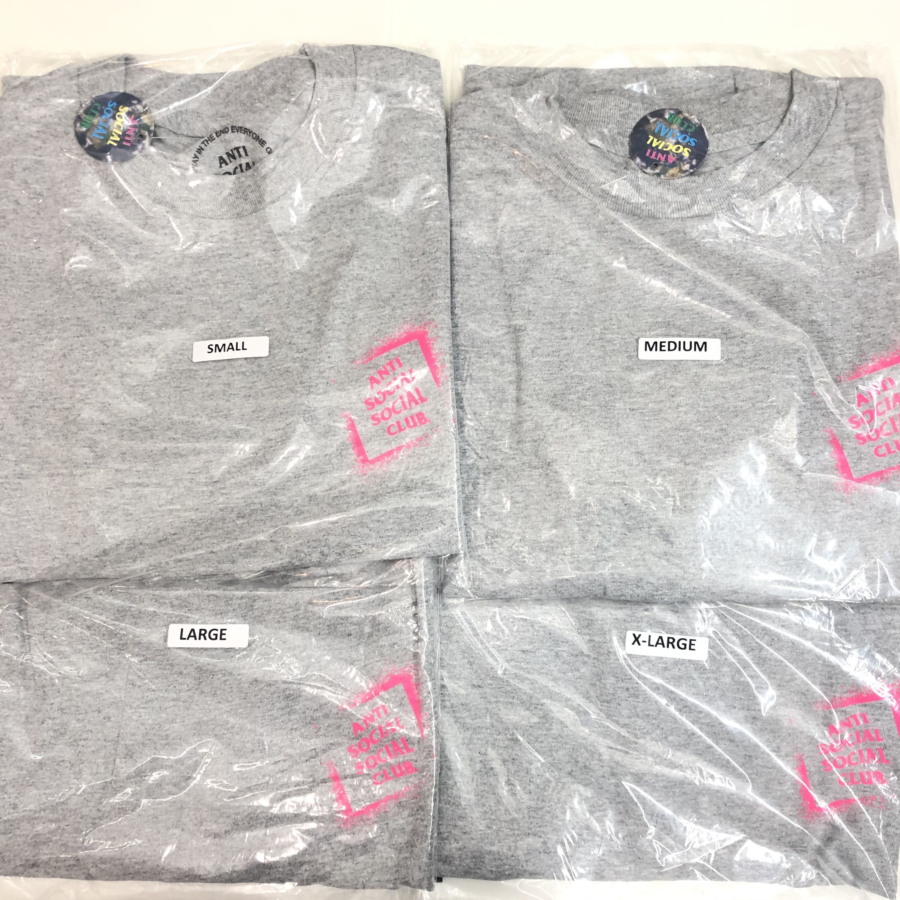 Anti Social Social Club DS Pink ASSC Toy Grey Tee Bape FTP FOG CDG KITH KAWS VLONE Size US M / EU 48-50 / 2 - 7 Thumbnail