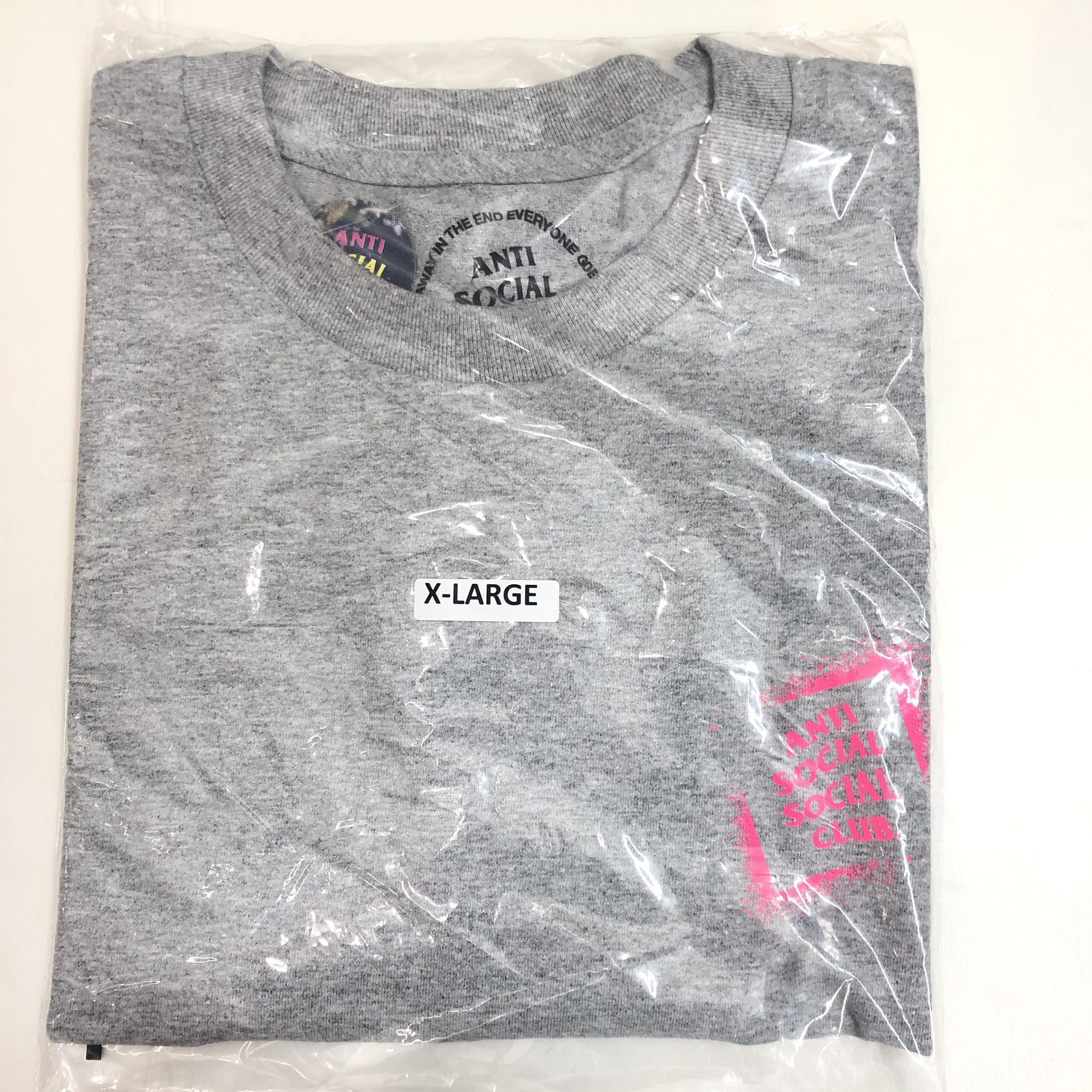 Anti Social Social Club DS Pink ASSC Toy Grey Tee BAPE VLONE FTP FOG CDG KITH KAWS Size US XL / EU 56 / 4 - 2 Thumbnail