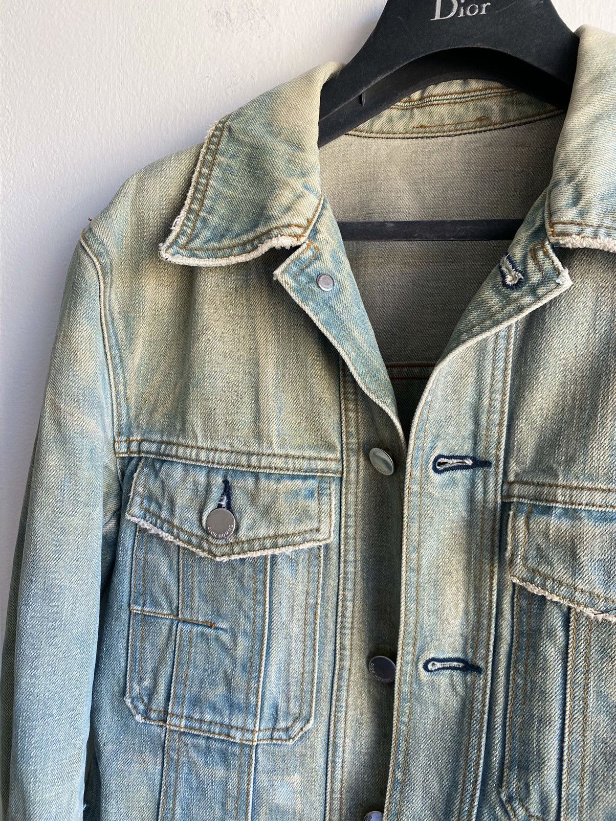 Dior × Hedi Slimane Dior Homme SS04 Strip BLEU CLAIR Denim Jacket