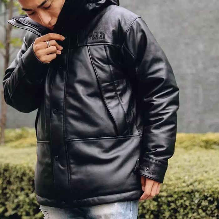 Leather north face jacket sale