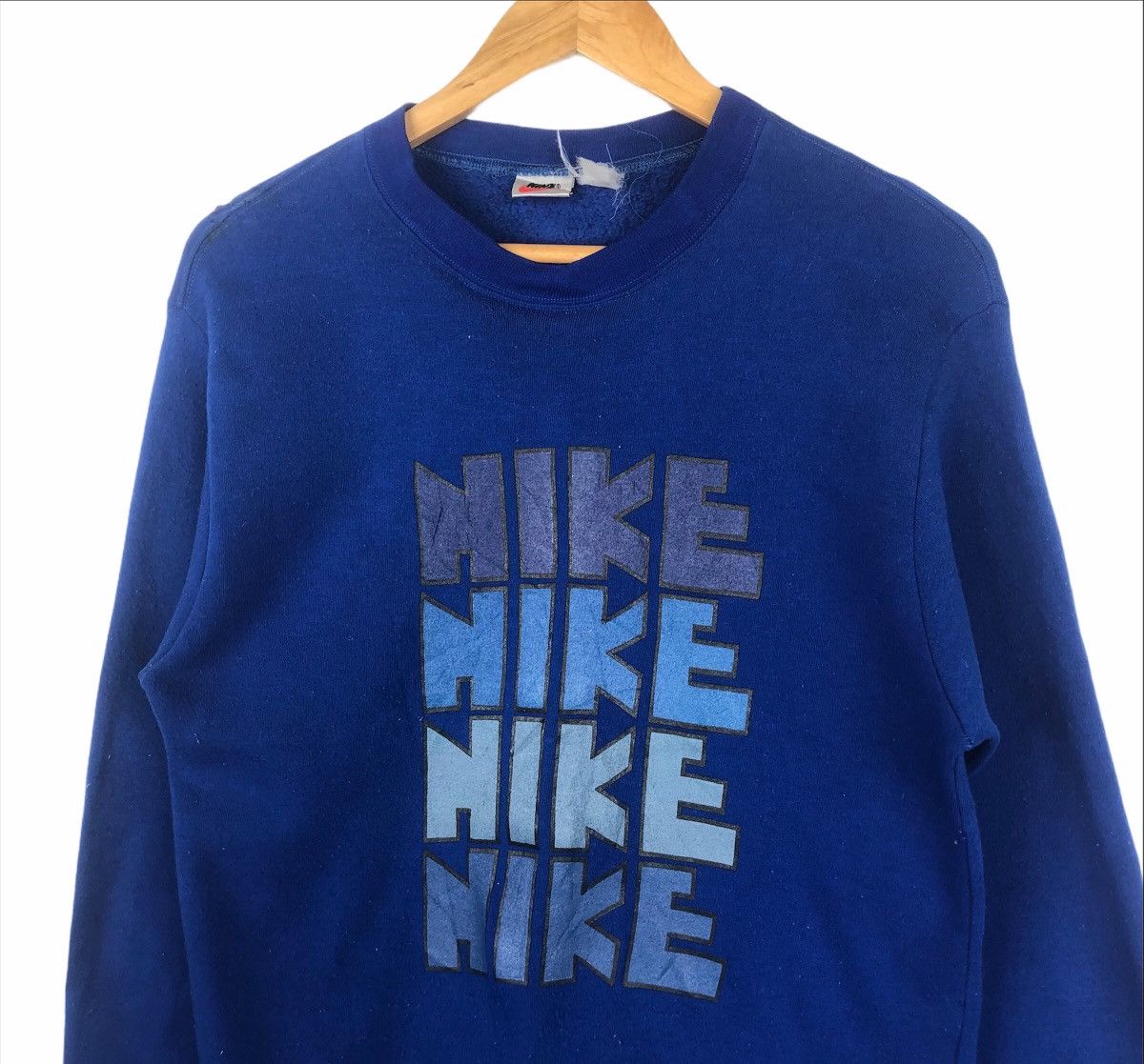 Nike × Vintage Vintage 80s Nike Block Crewneck Size US M / EU 48-50 / 2 - 2 Thumbnail