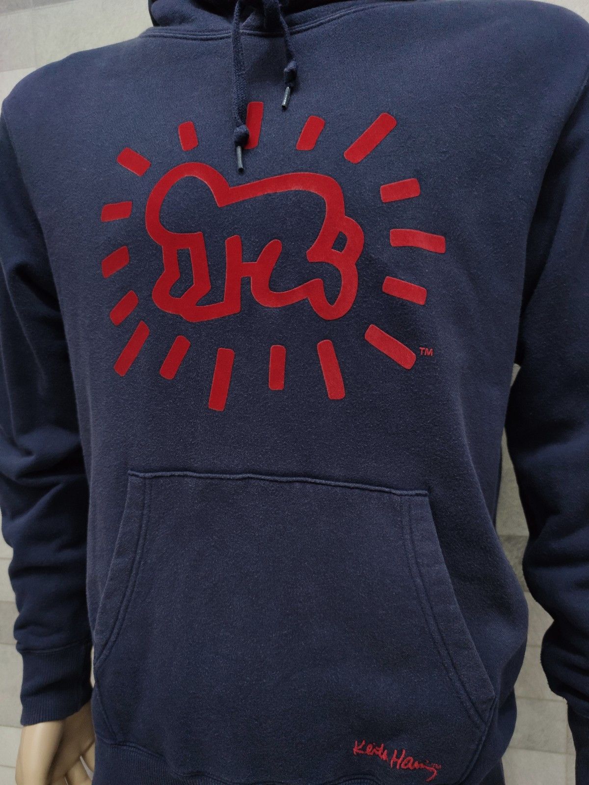 Keith Haring KEITH HARING Special Edition Art Khaki Navy Blue Hoodie Size US L / EU 52-54 / 3 - 1 Thumbnail