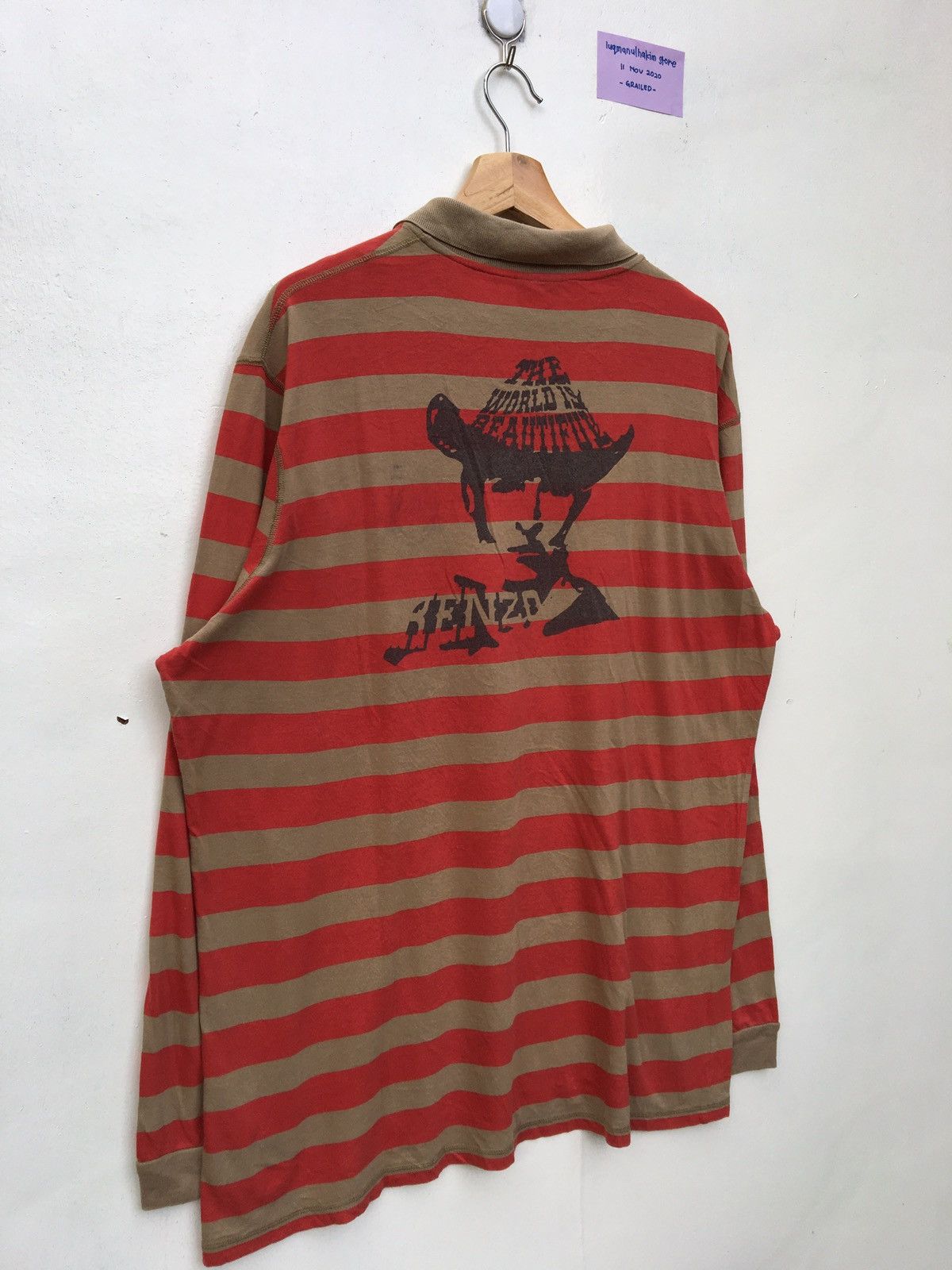 Kenzo Vintage Kenzo Homme Stripes Long Sleeve Shirt Size US L / EU 52-54 / 3 - 4 Thumbnail