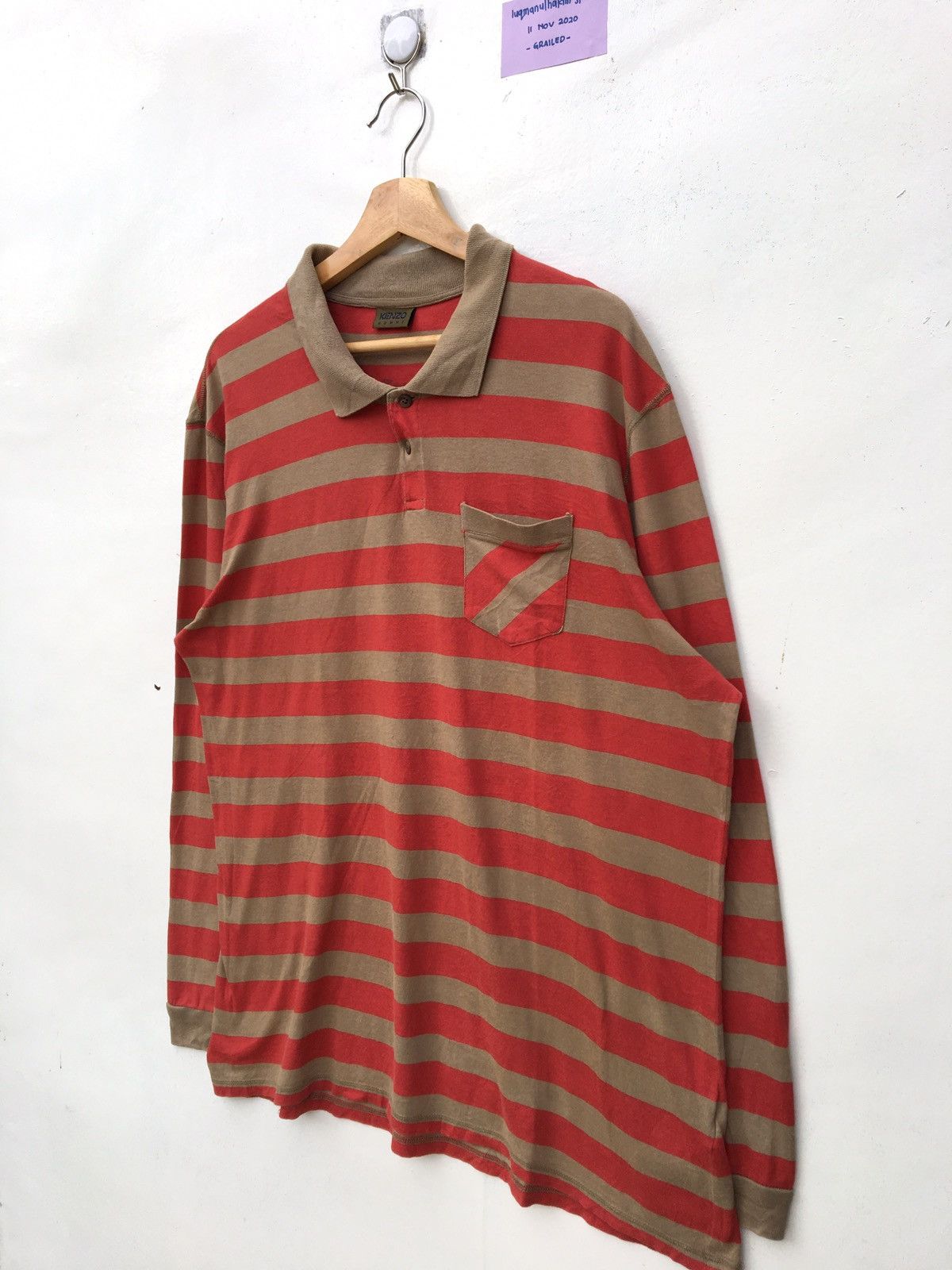 Kenzo Vintage Kenzo Homme Stripes Long Sleeve Shirt Size US L / EU 52-54 / 3 - 6 Thumbnail