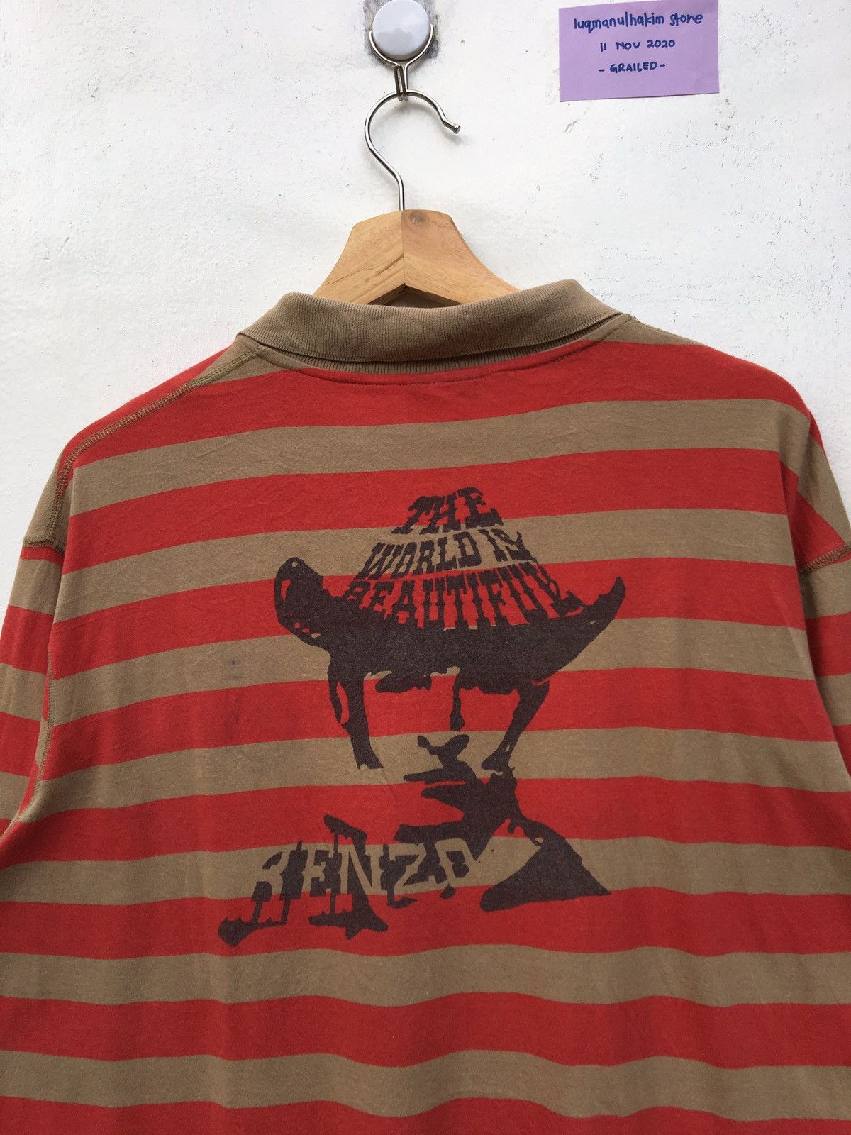 Kenzo Vintage Kenzo Homme Stripes Long Sleeve Shirt Size US L / EU 52-54 / 3 - 9 Thumbnail