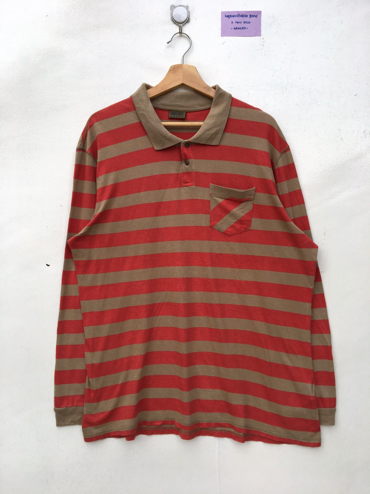 Kenzo Vintage Kenzo Homme Stripes Long Sleeve Shirt Size US L / EU 52-54 / 3 - 5 Thumbnail